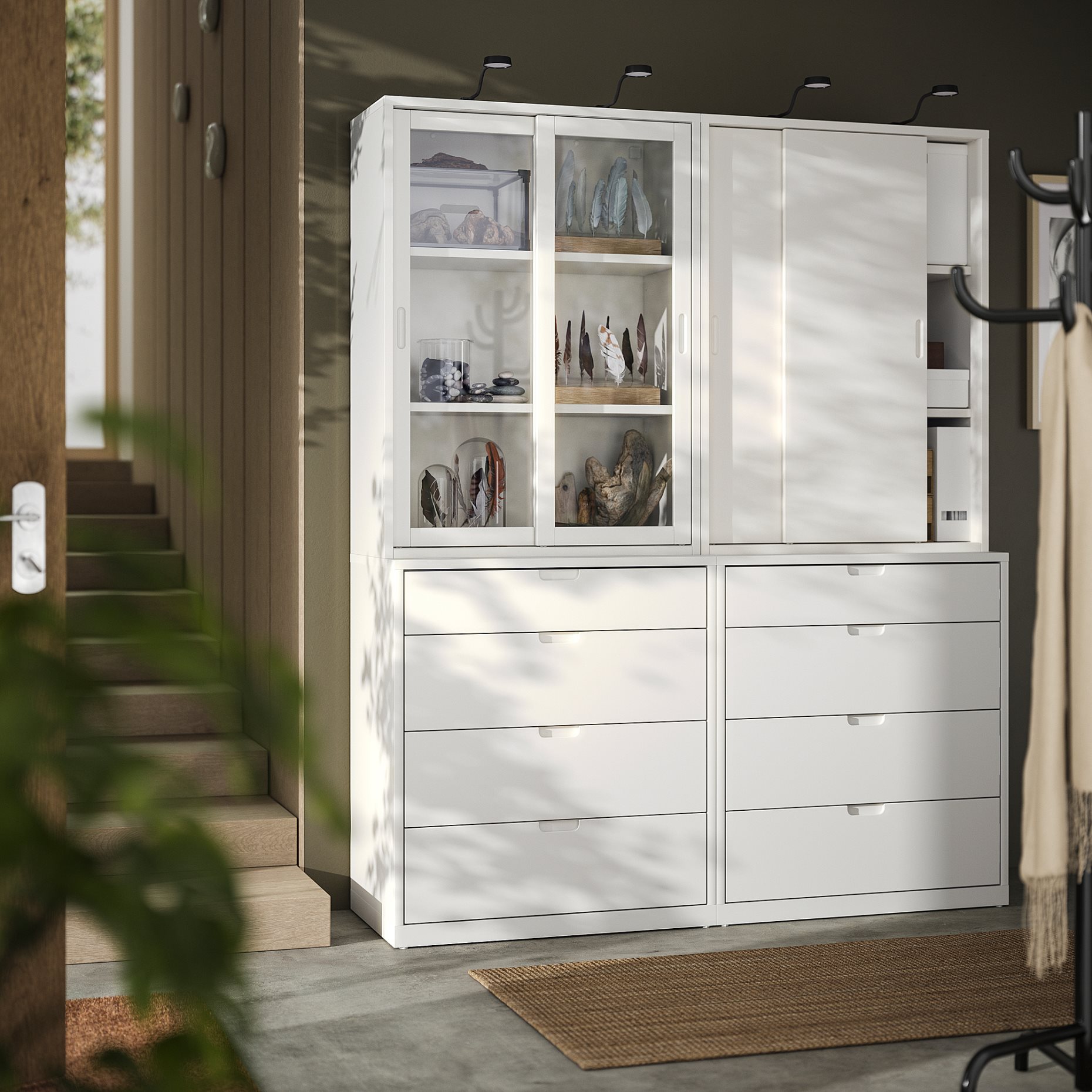 storage combination with drawers, 164x47x206 cm, 595.478.85