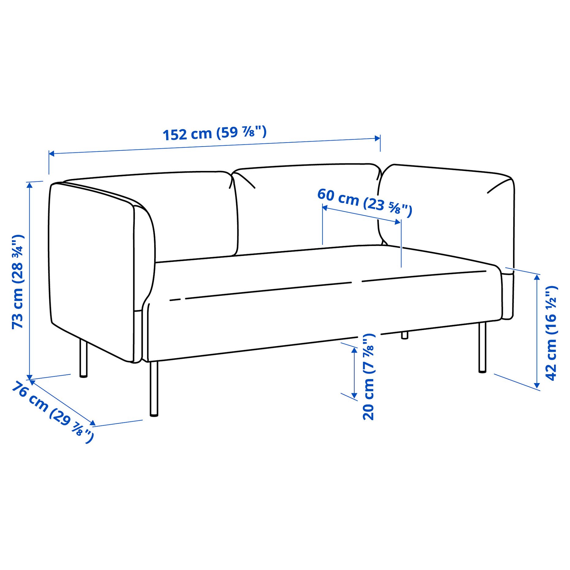 LILLEHEM, 5-seat modular sofa with side table, 595.534.66
