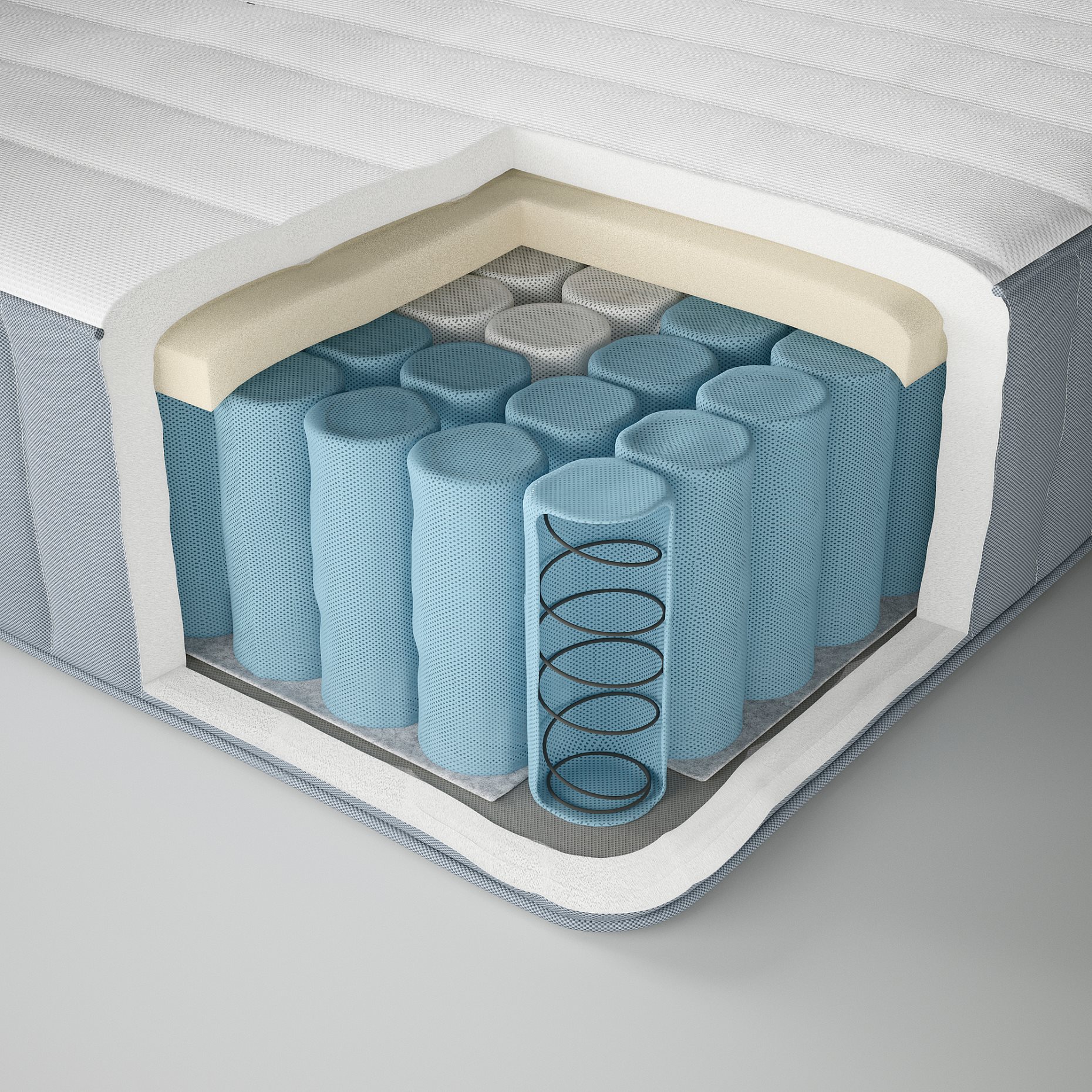 VALEVÅG, στρώμα μέτριο και ανώστρωμα, 140x200 cm, 595.723.42