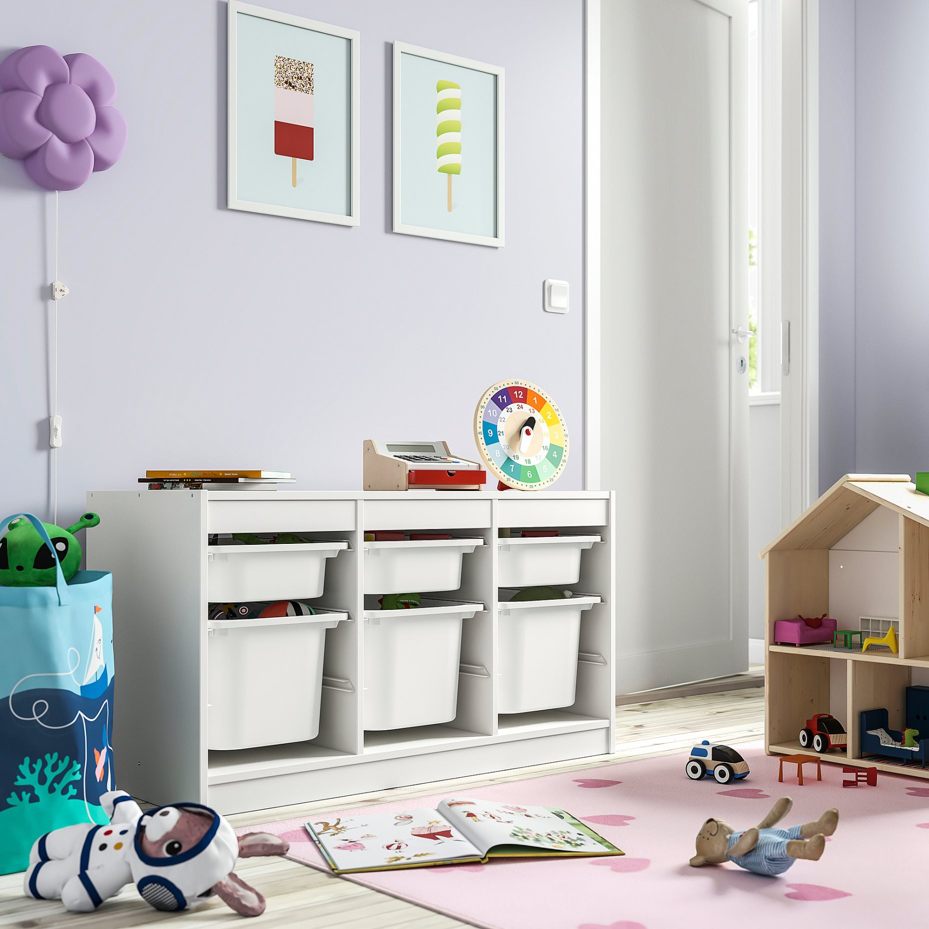 TROFAST, storage combination with boxes, 99x44x56 cm, 595.744.59