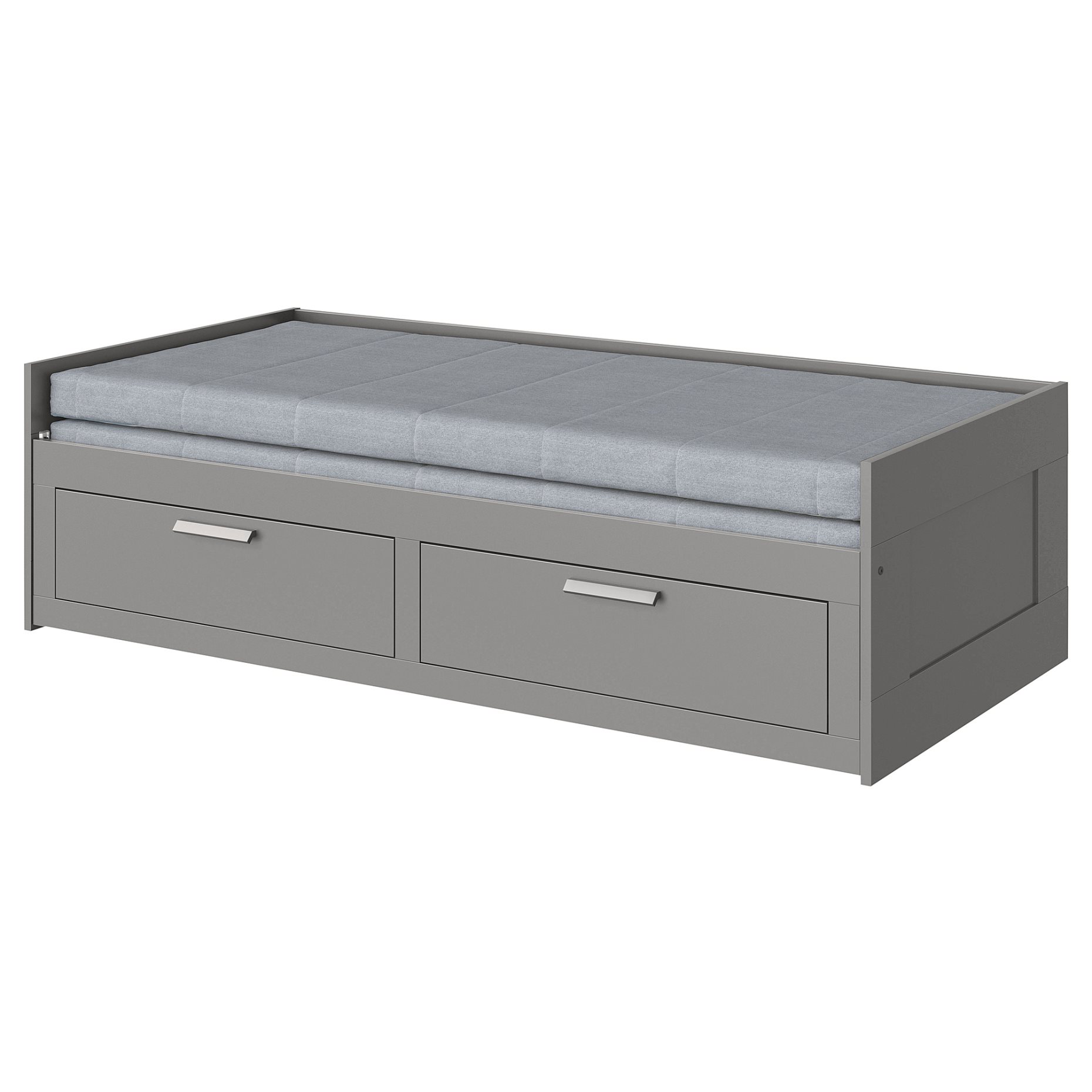 BRIMNES, day-bed with 2 drawers/2 mattresses, 80x200 cm, 595.900.15