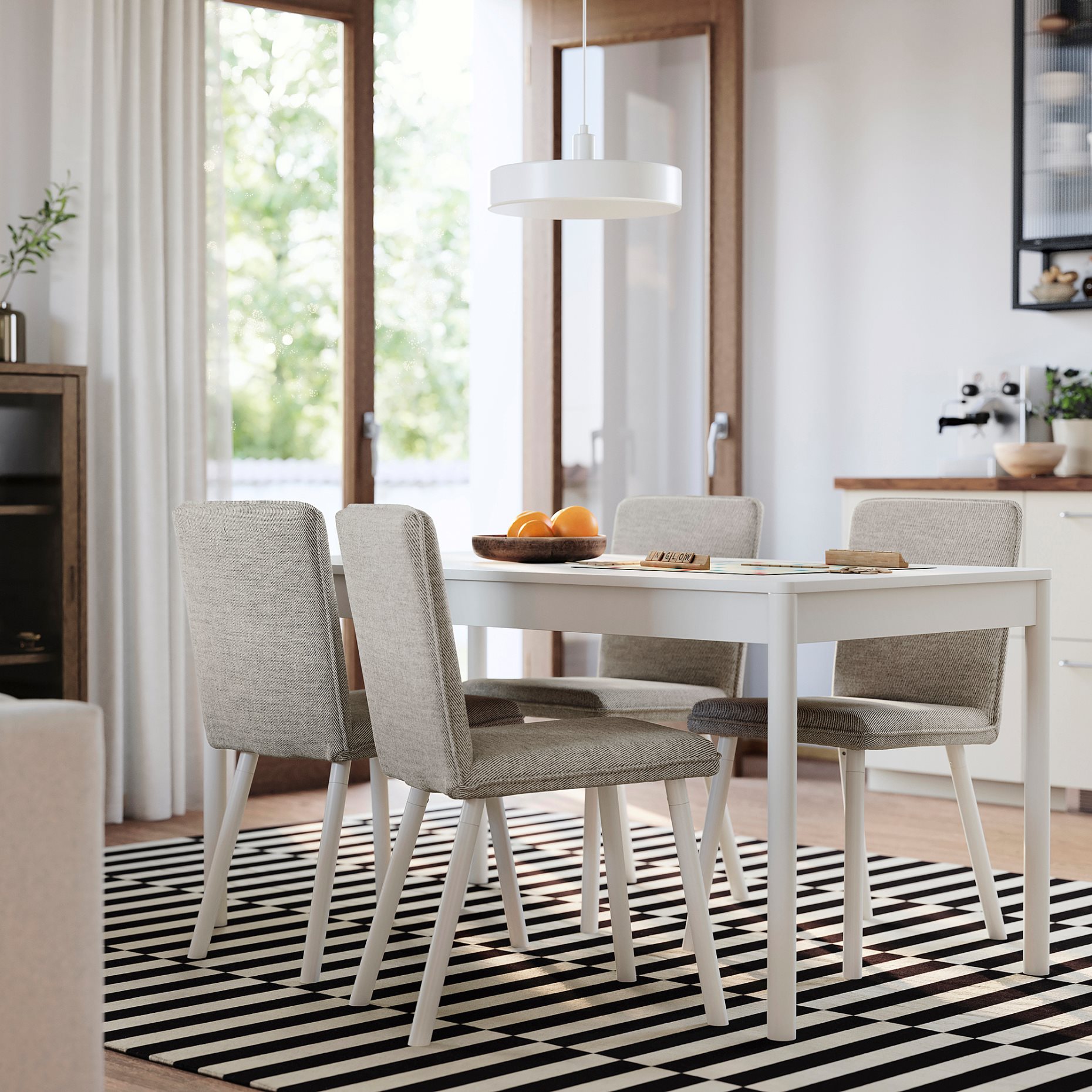 TONSTAD/TONSTAD, table and 4 chairs, 150x80 cm, 595.966.49