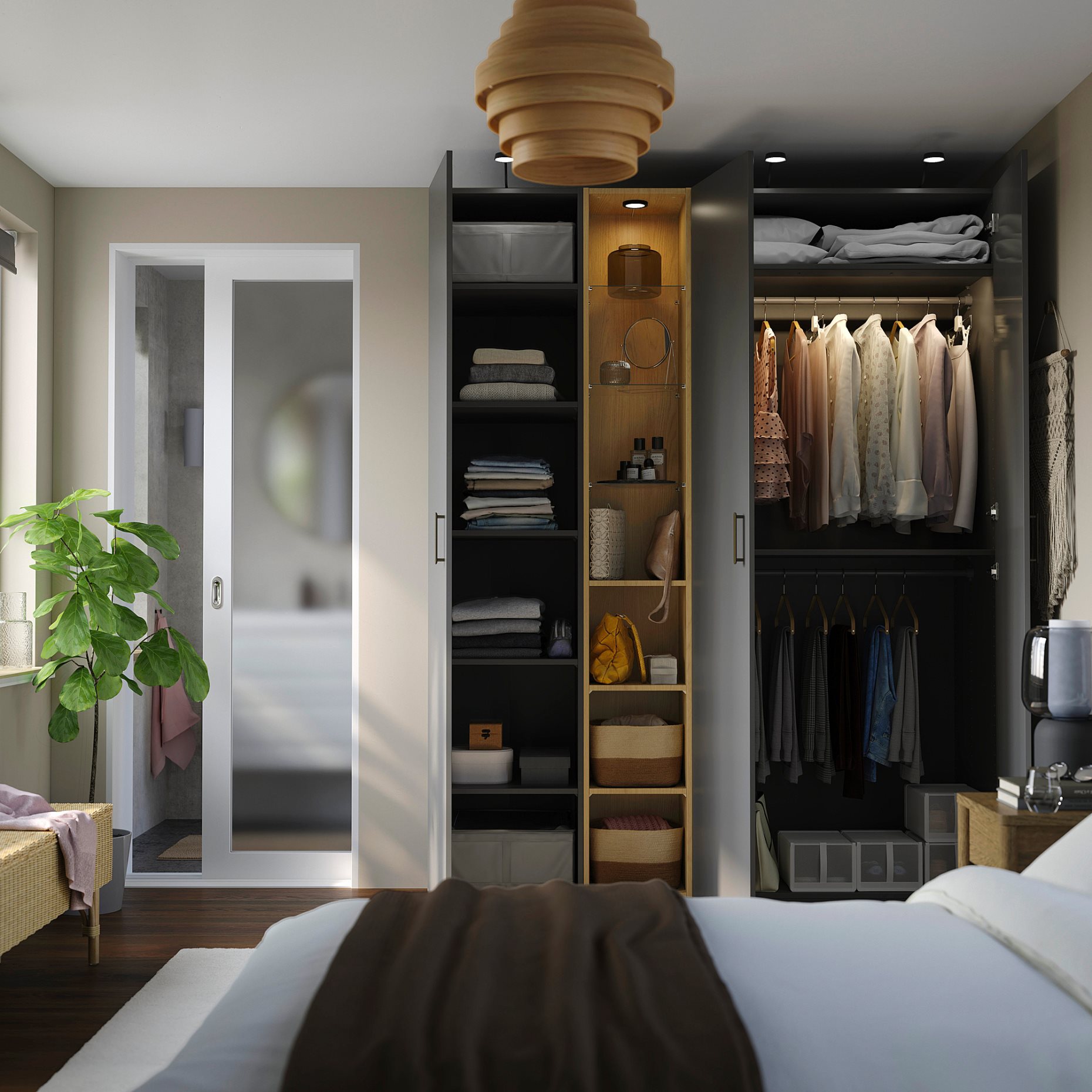 PAX/FORSAND, συνδυασμός ντουλάπας, 185x60x236 cm, 596.072.66