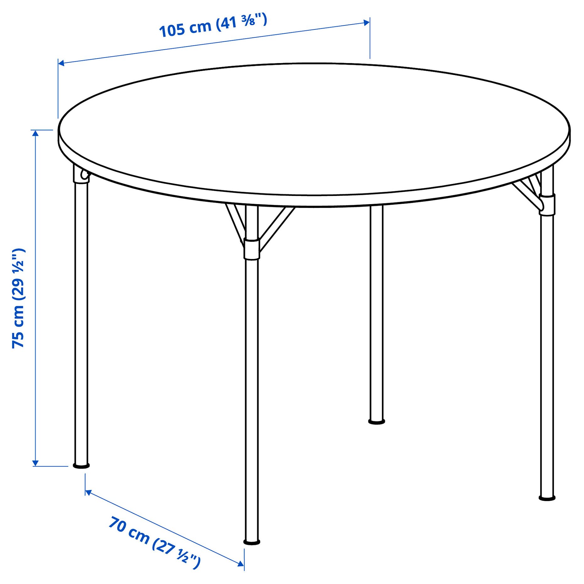 GRÖTÅN/GRÖTÅN, table and 4 chairs, 105 cm, 596.174.30