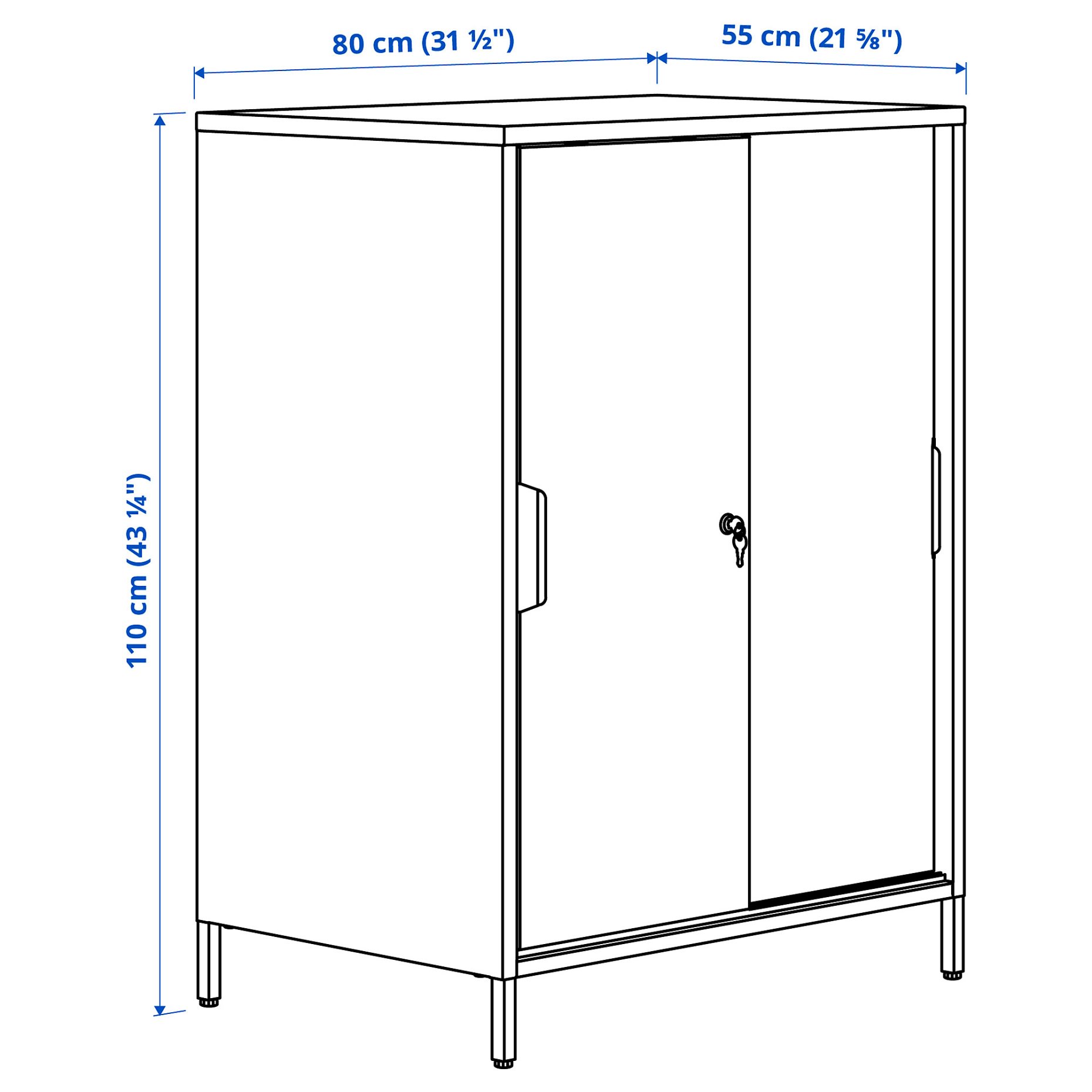 TROTTEN, ντουλάπι με συρόμενες πόρτες, 80x110 cm, 604.747.60
