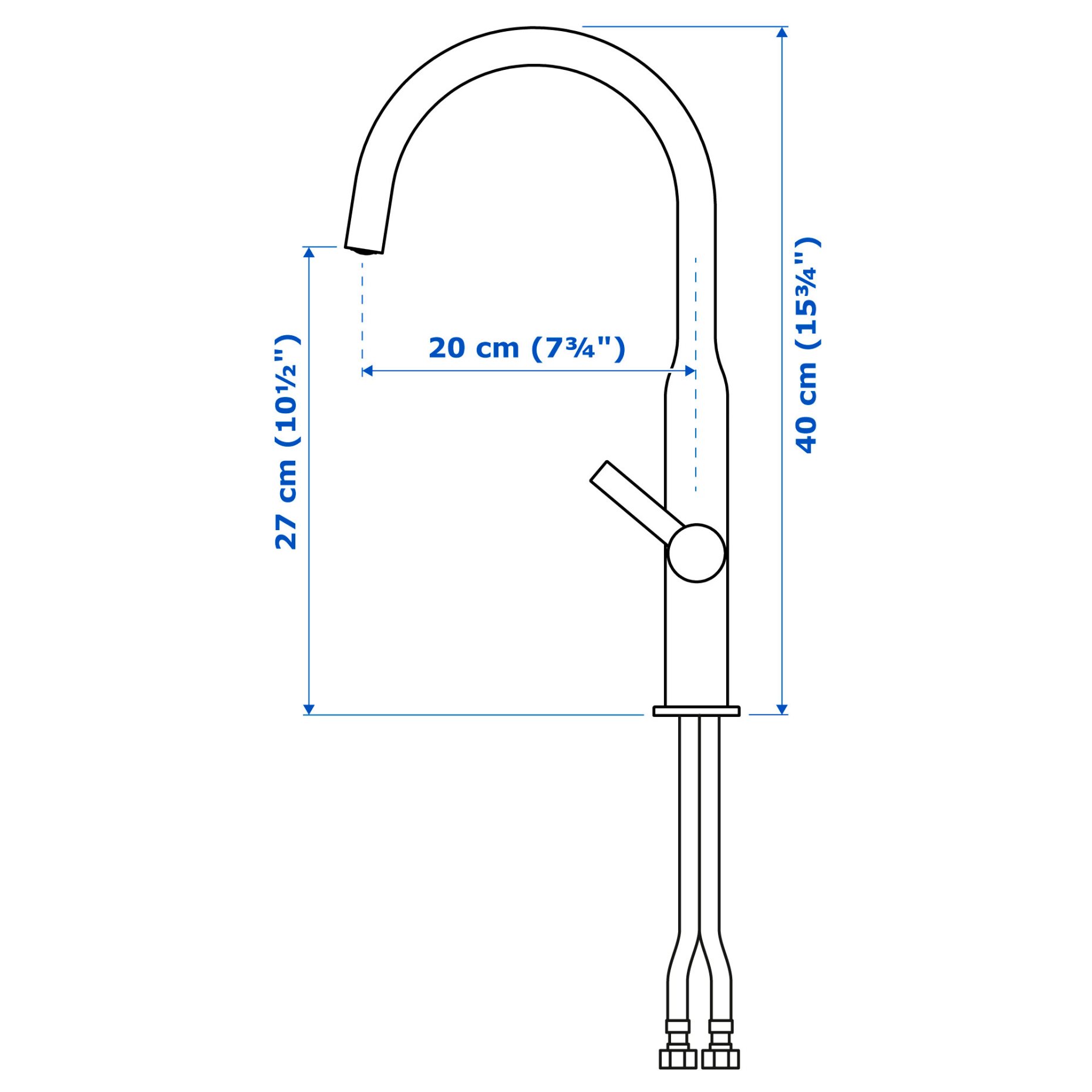 NYVATTNET, kitchen mixer tap, 604.896.34