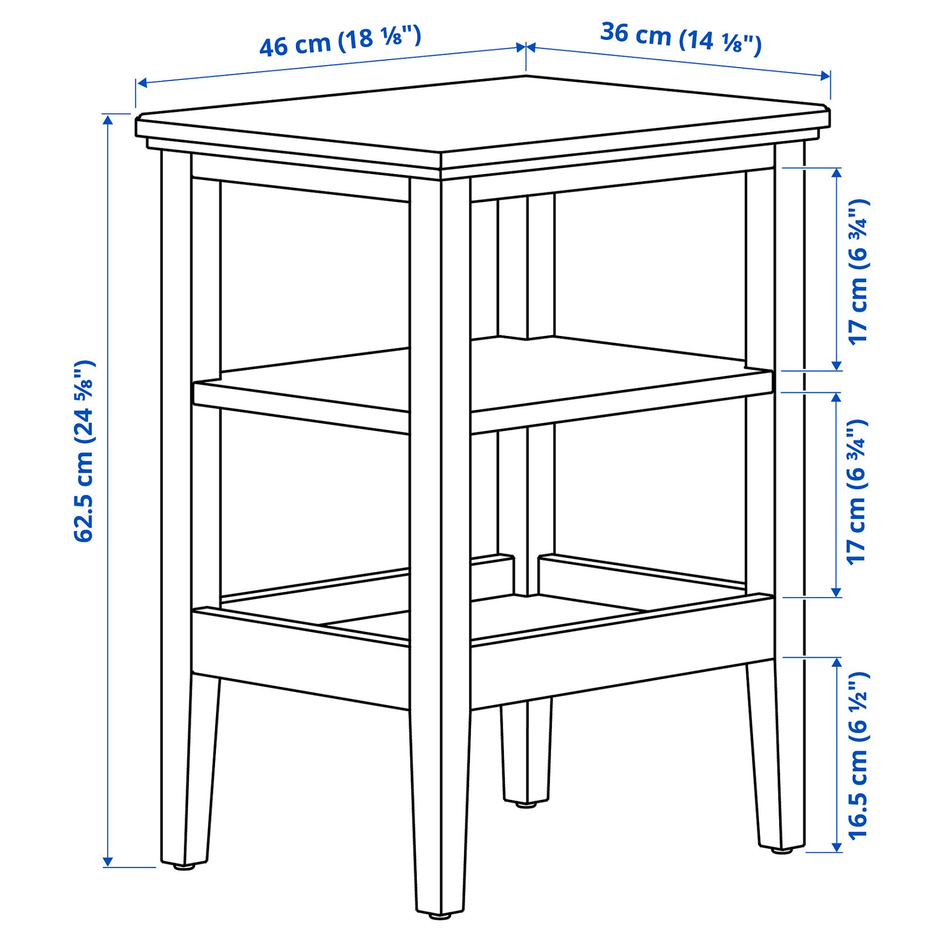 IDANÄS, side table, 46x36 cm, 604.960.45