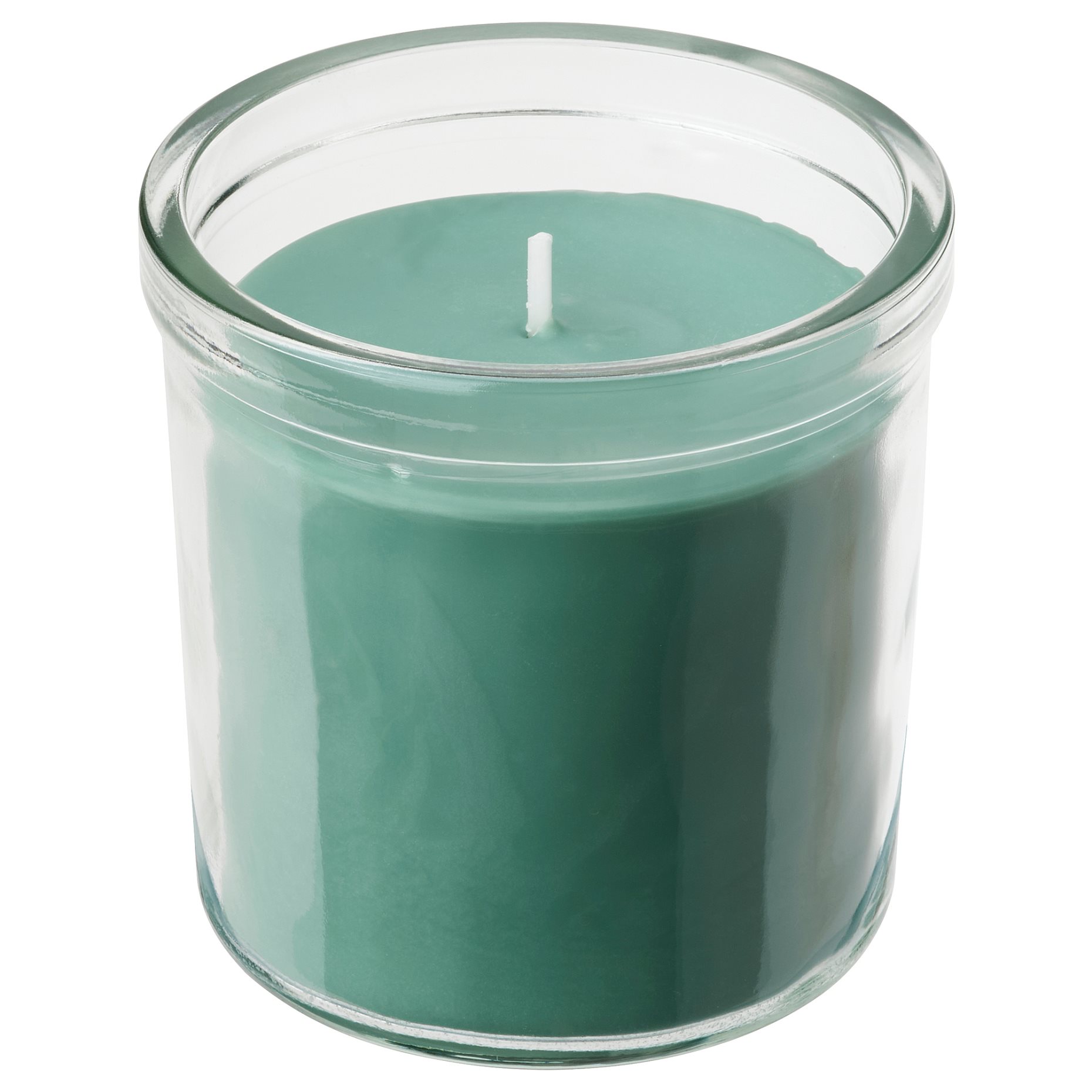 HEDERSAM, scented candle in glass/Fresh grass, 40 hr, 605.023.86