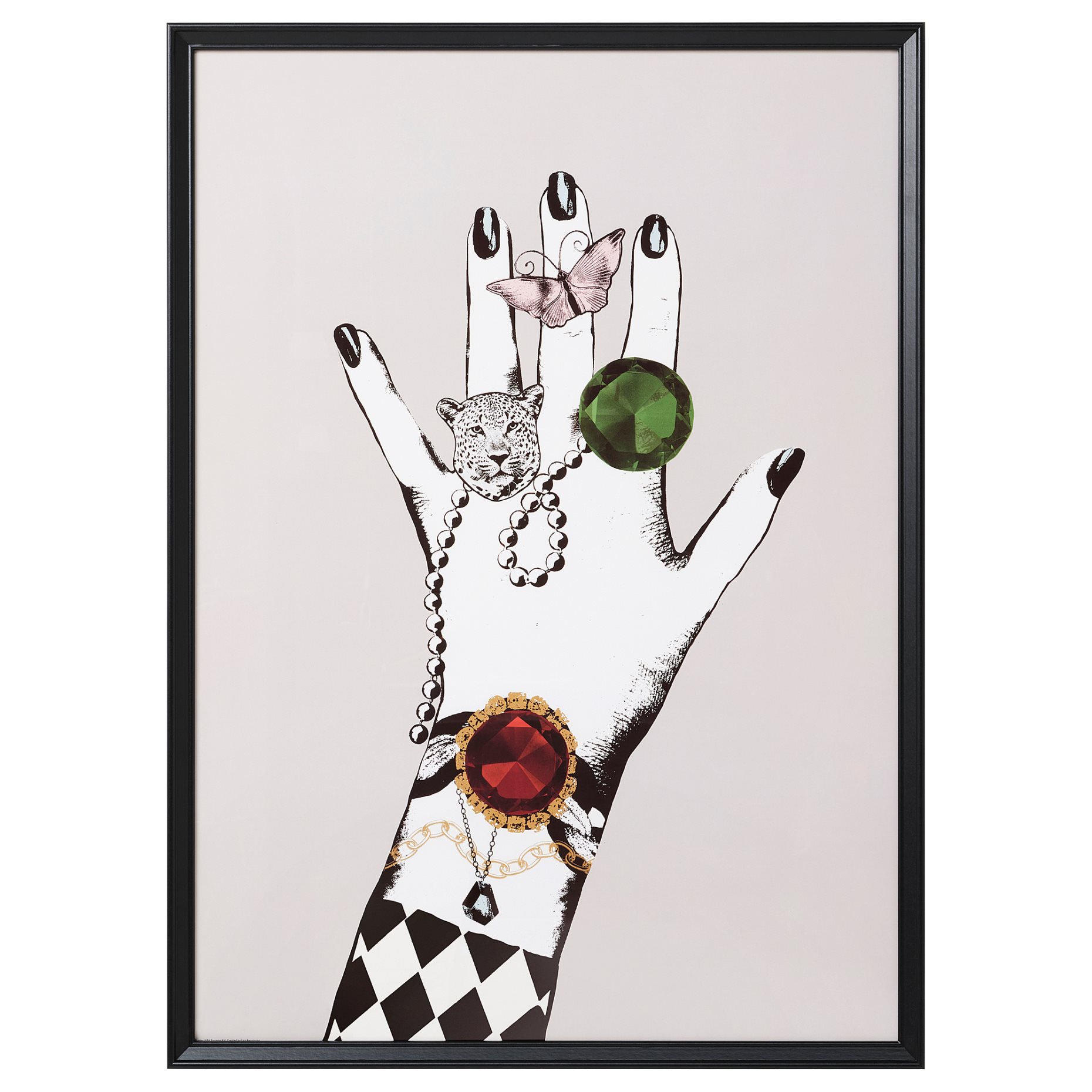 KNOPPÄNG, frame with poster/Fine jewellery, 50x70 cm, 605.366.21