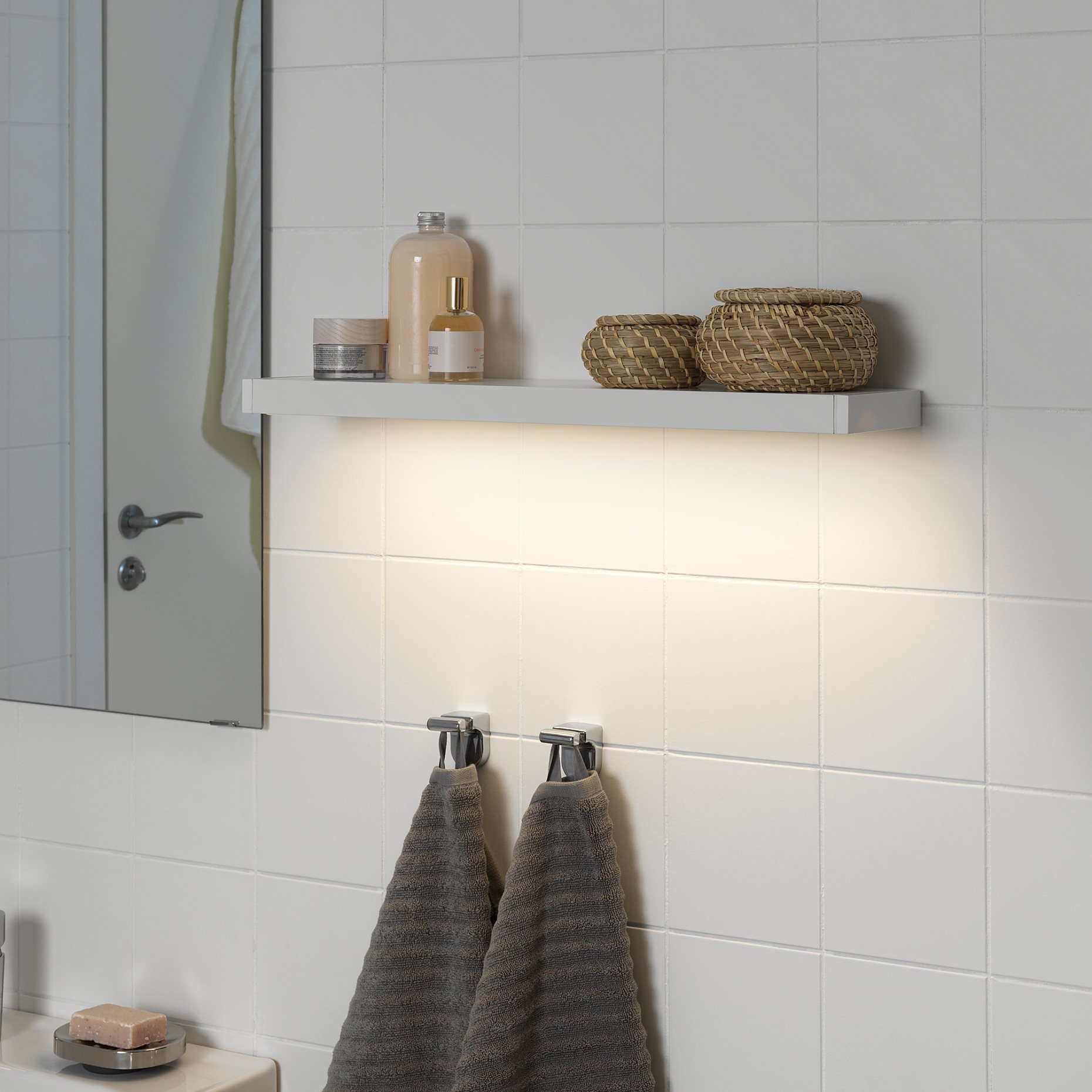 GODMORGON, cabinet/wall lighting with built-in LED light source, 60 cm, 605.373.95