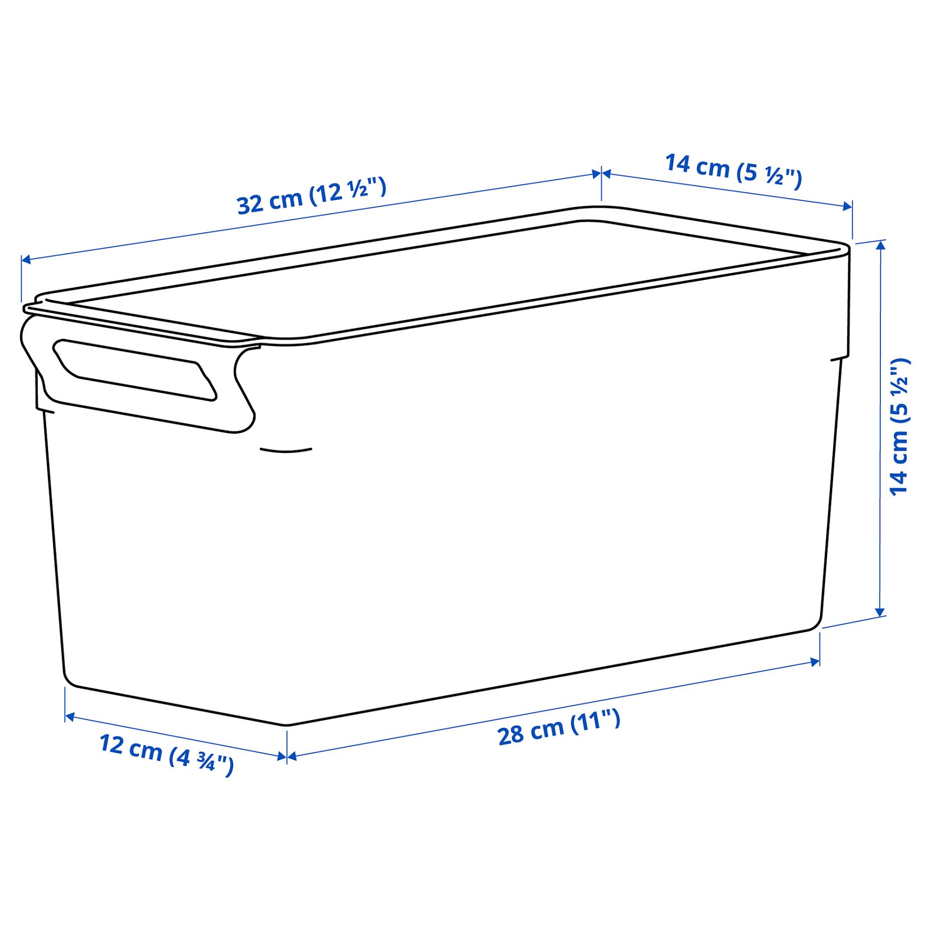 KLIPPKAKTUS, storage box for fridge, 32x14x15 cm, 605.688.86