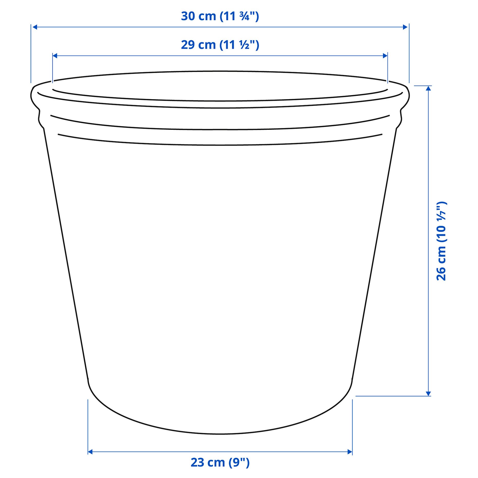 KÖRSBÄRSBJÖRK, plant pot, 24 cm, 605.917.21