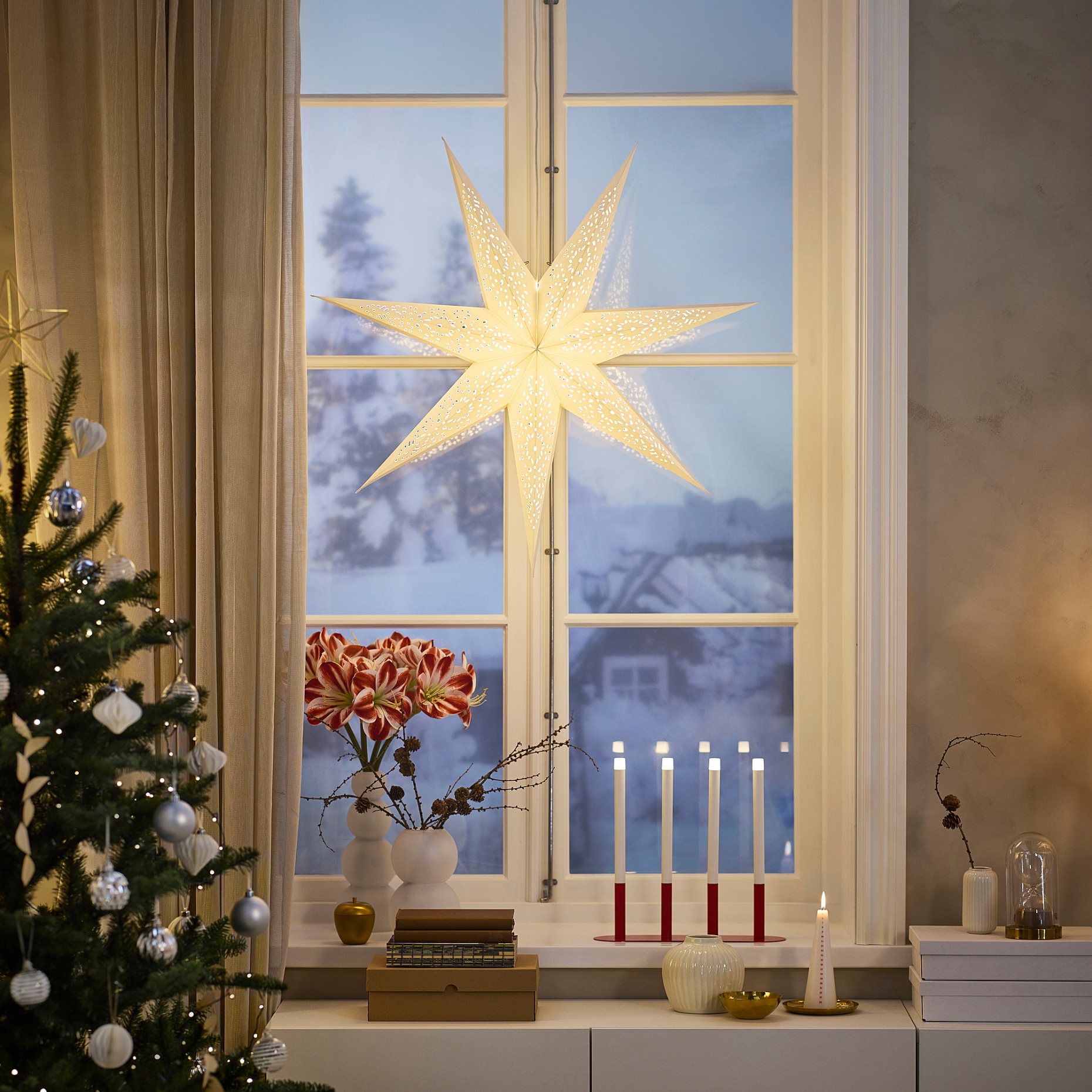 STRÅLA, καπέλο φωτιστικού δαντέλα , 90 cm, 606.009.85