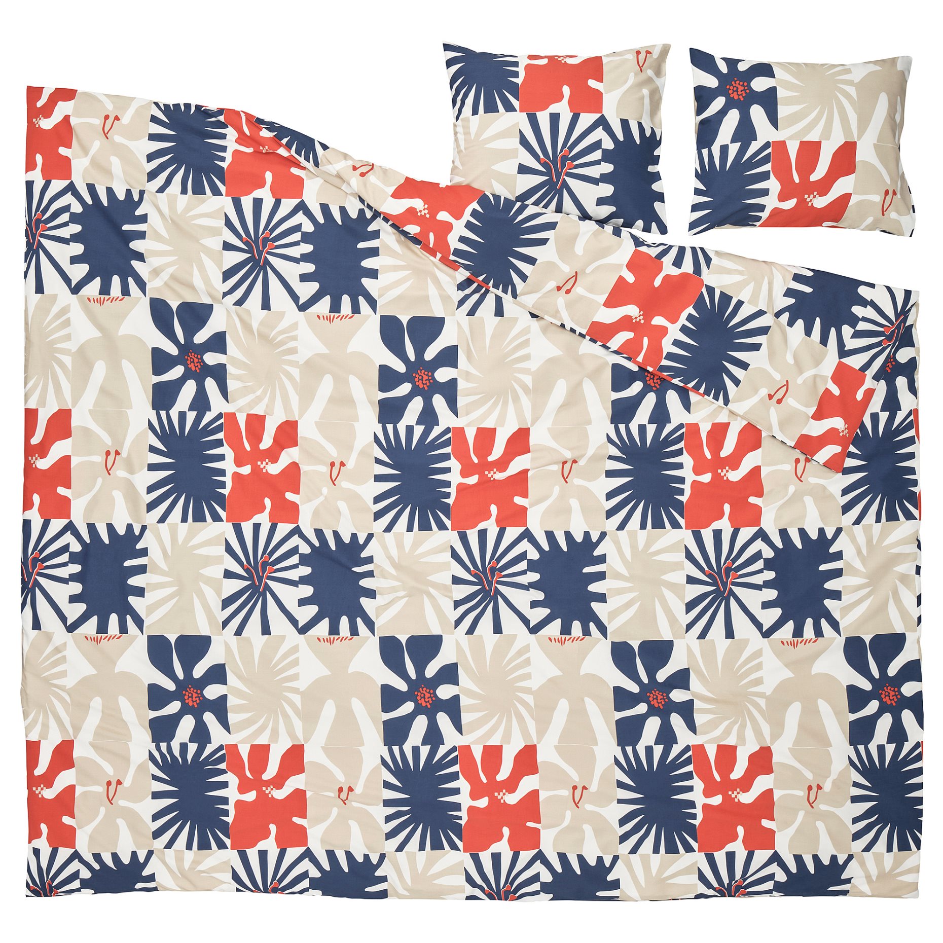 HYLSNEJLIKA, duvet cover and 2 pillowcases, 240x220/50x60 cm, 606.055.15
