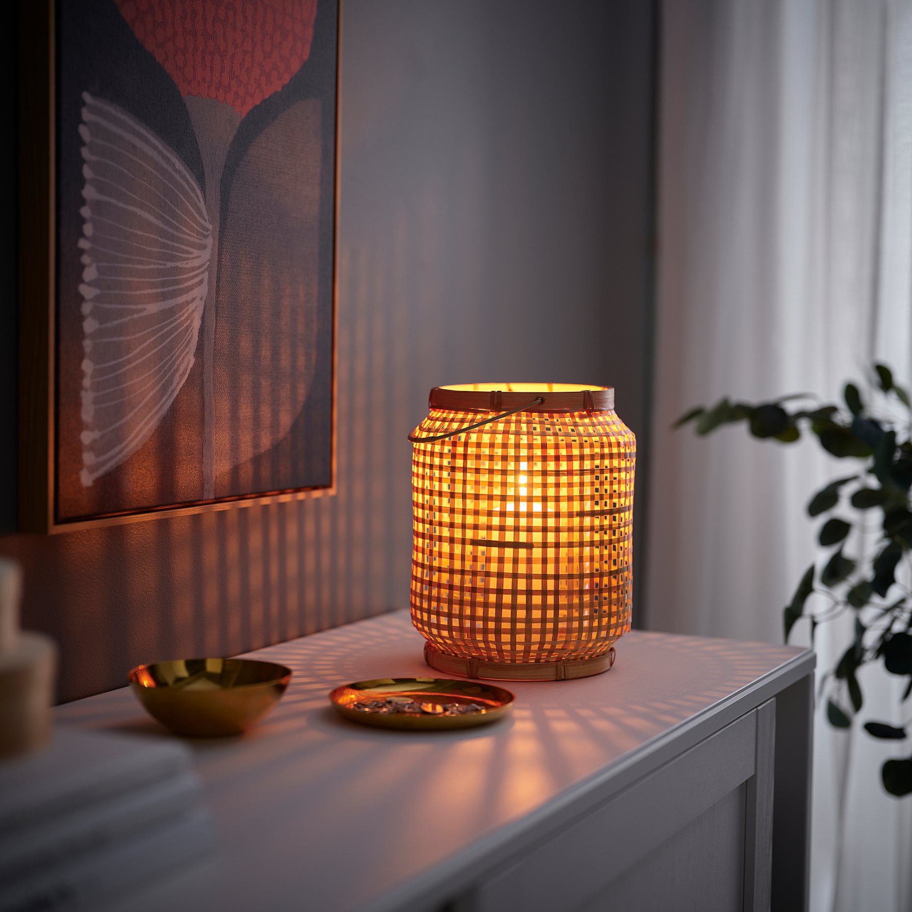 PÅVEFINK, lantern for pillar candle, 25 cm, 606.099.76