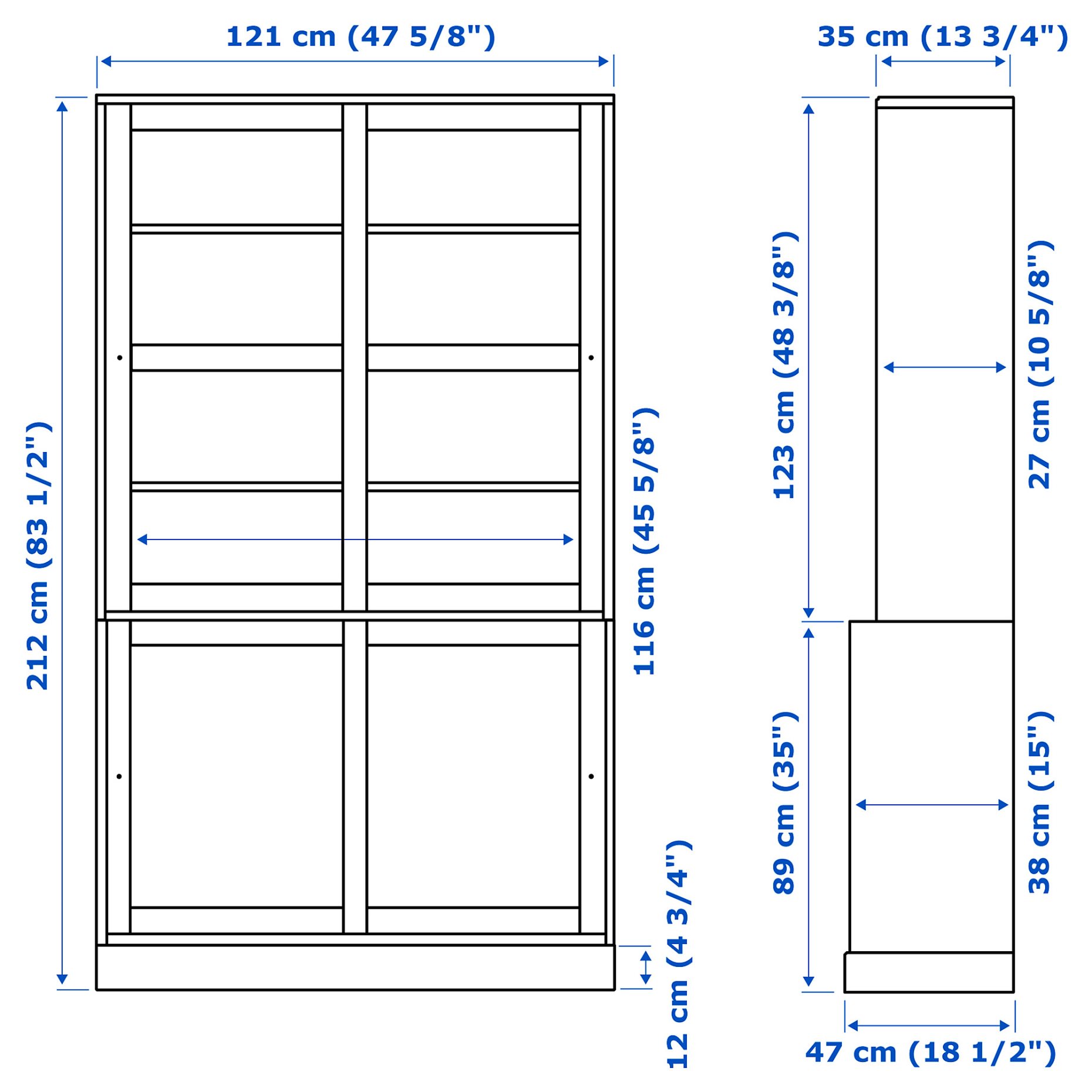 HAVSTA, storage combination with sliding glass doors, 692.659.17