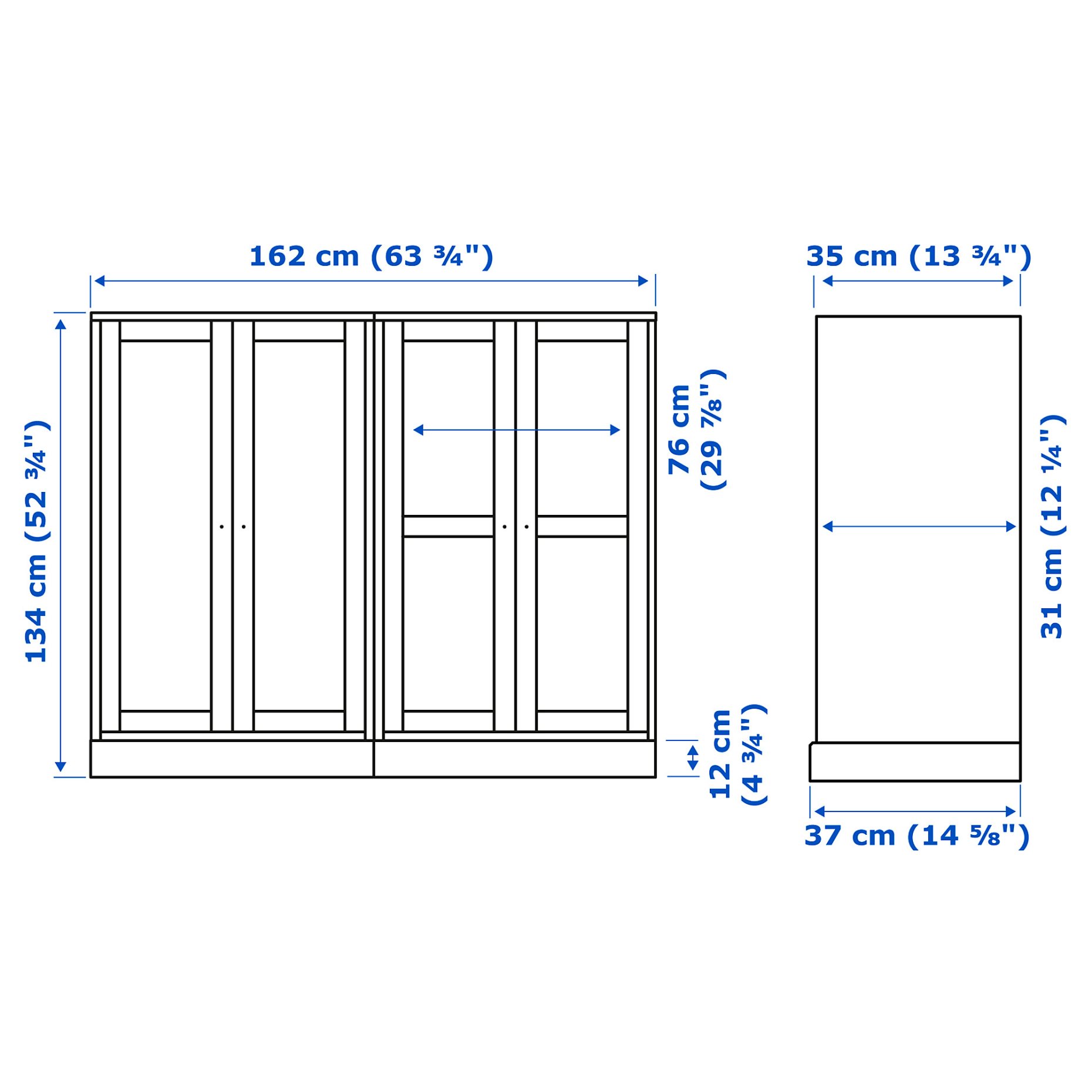 HAVSTA, storage combination with glass-doors, 692.660.59