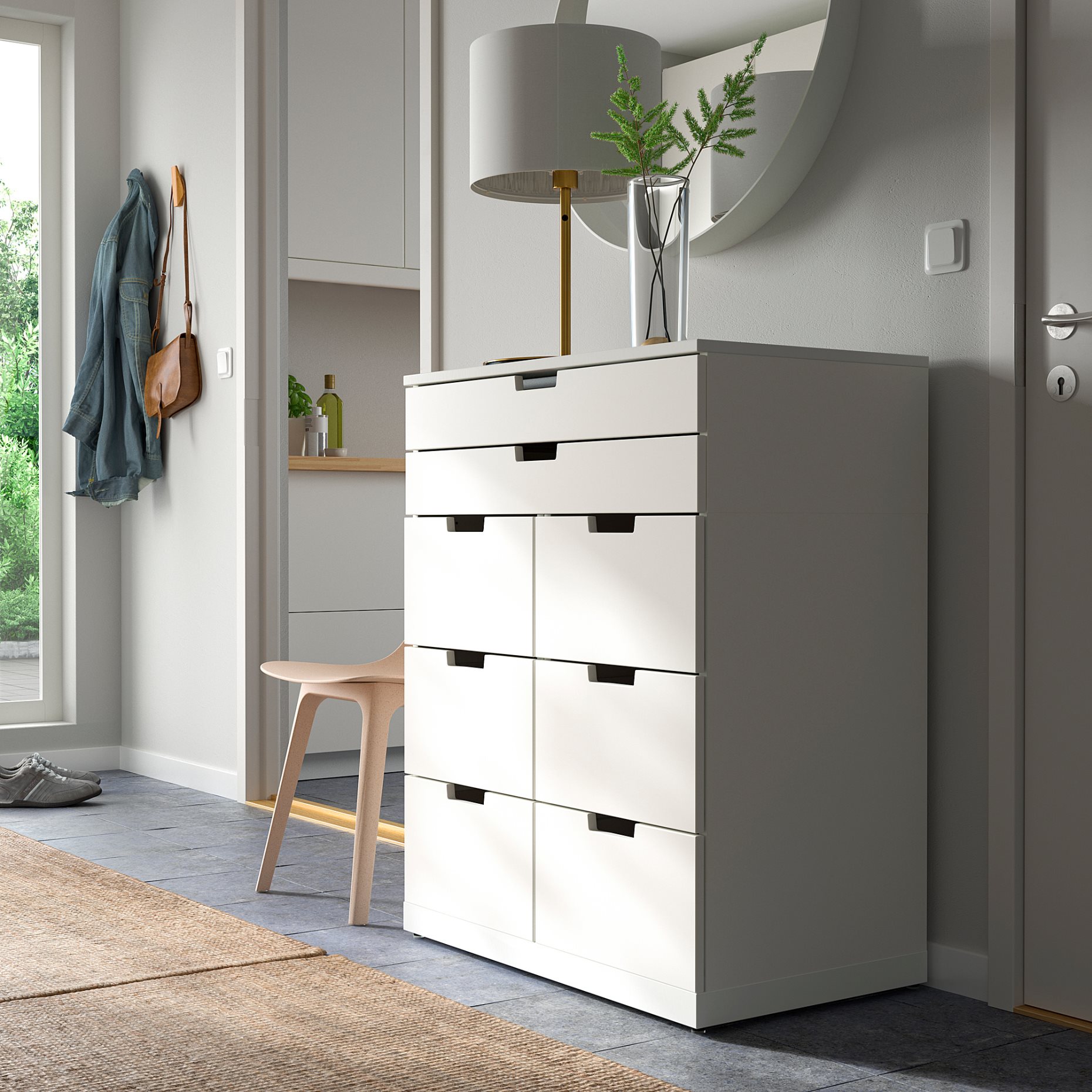 NORDLI, chest of 8 drawers, 80x99 cm, 693.368.87