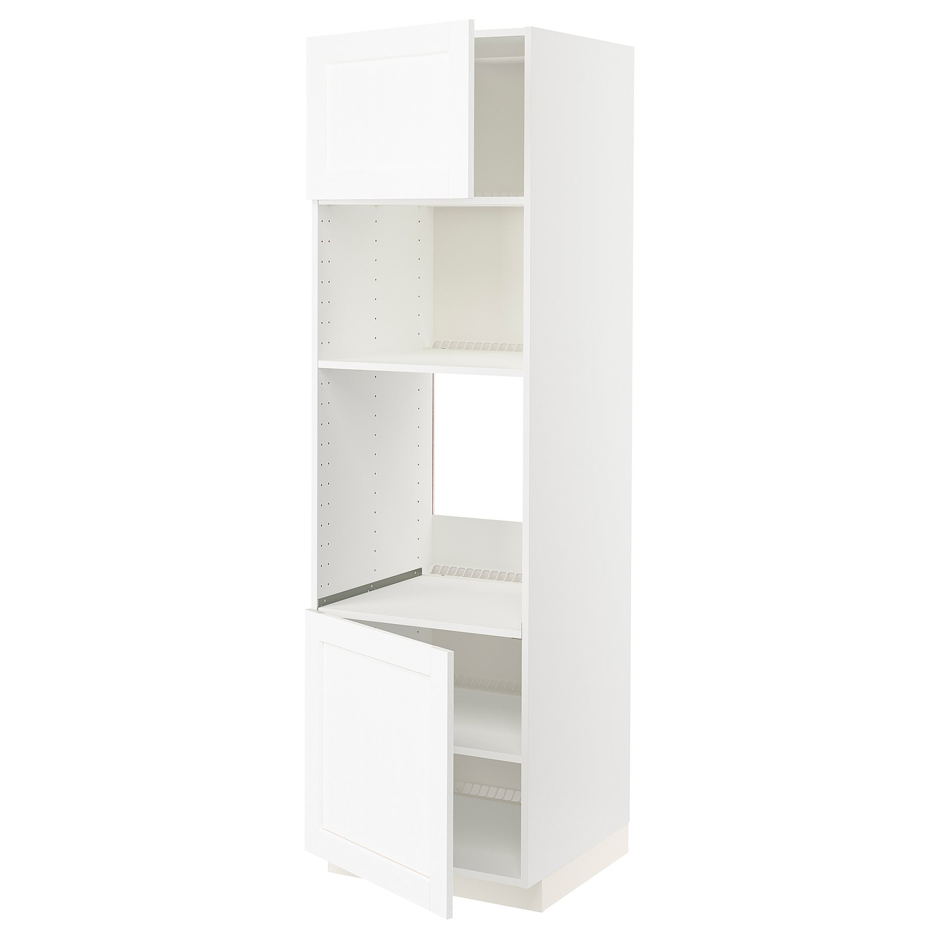 METOD, high cabinet for oven/microwave with 2 doors/shelves, 60x60x200 cm, 694.735.44