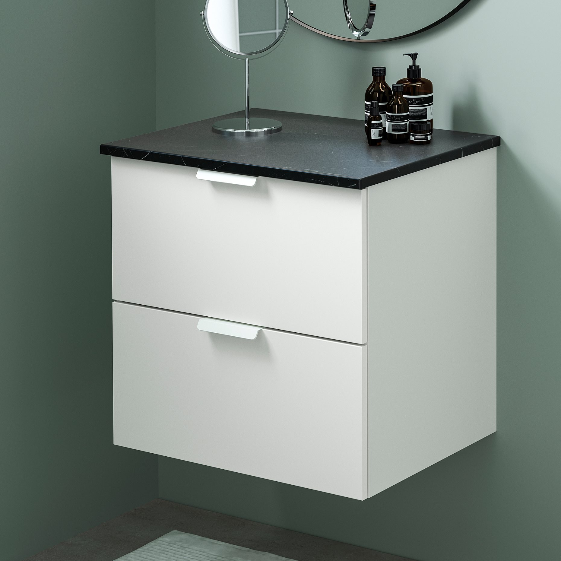 GODMORGON/TOLKEN, wash-stand with 2 drawers, 62x49x60 cm, 694.825.29