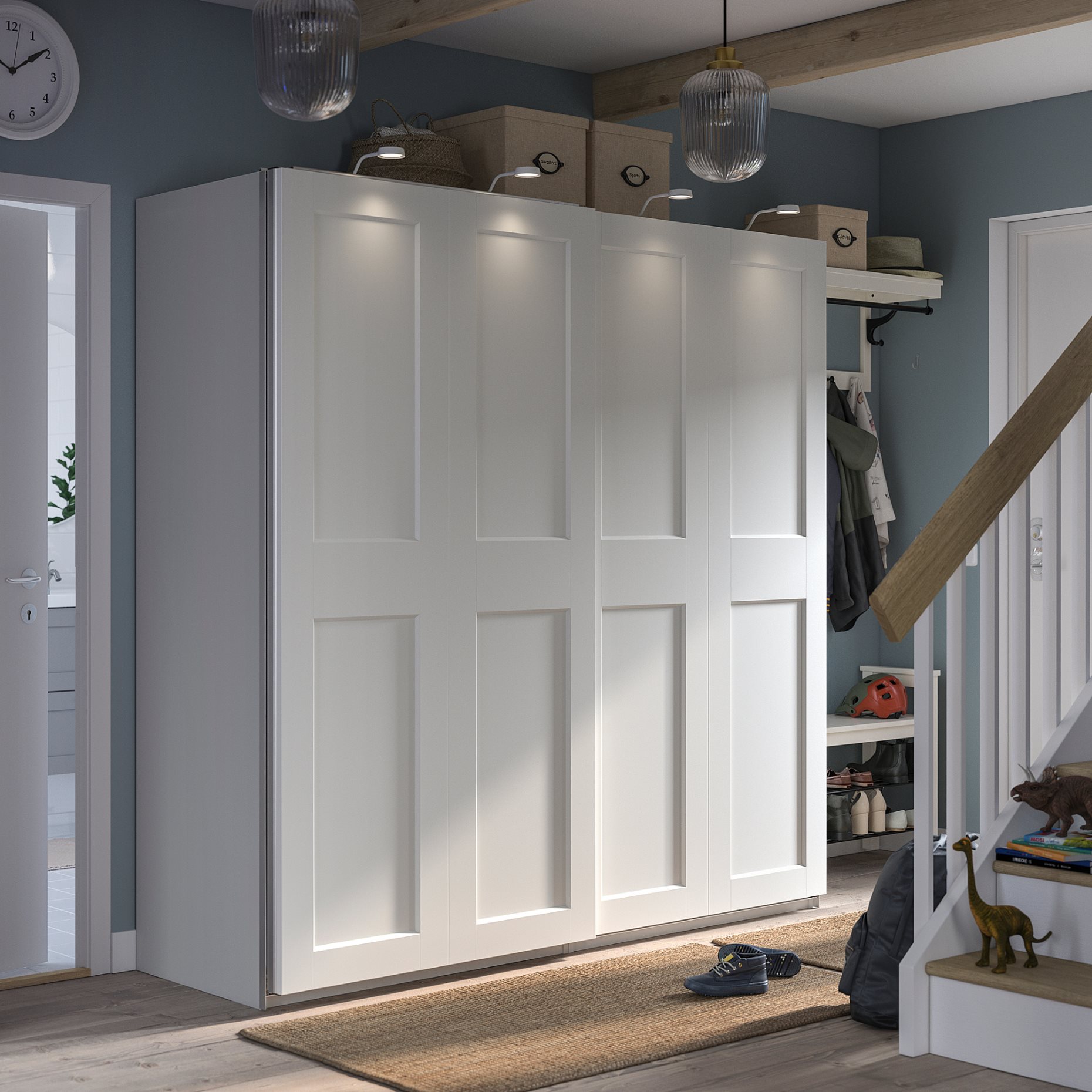PAX/GRIMO, wardrobe combination, 200x66x201 cm, 695.028.48