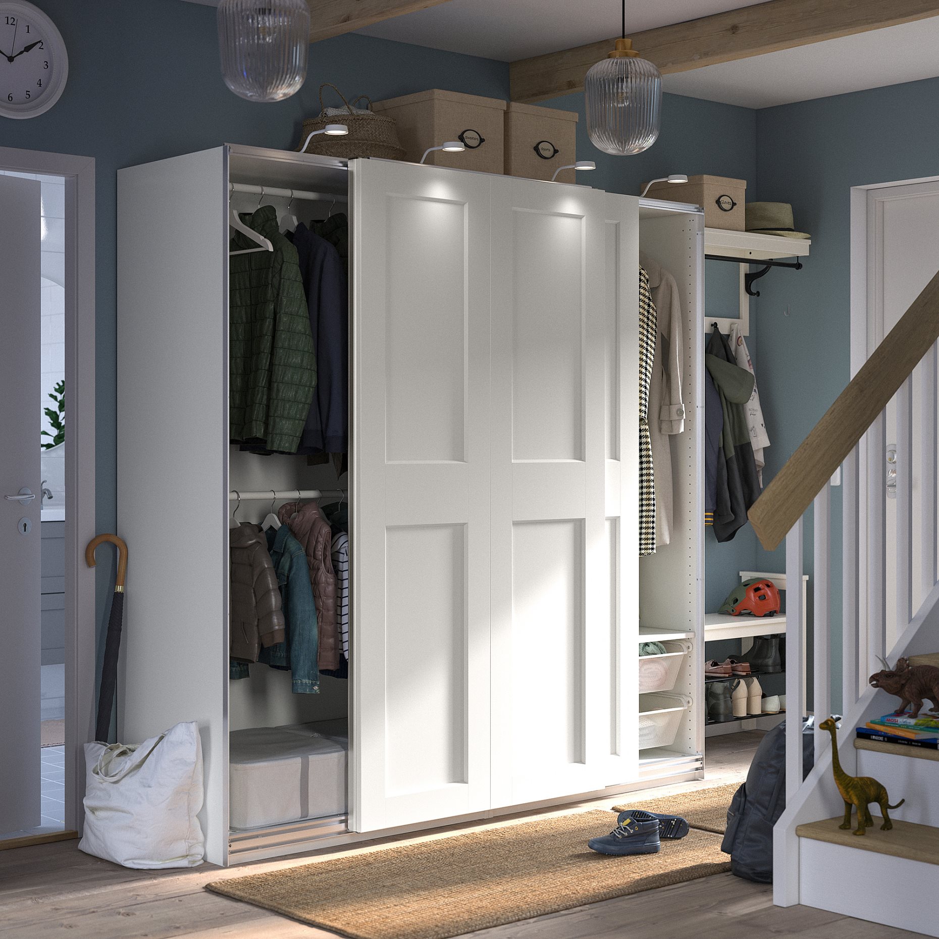 PAX/GRIMO, wardrobe combination, 200x66x201 cm, 695.028.48