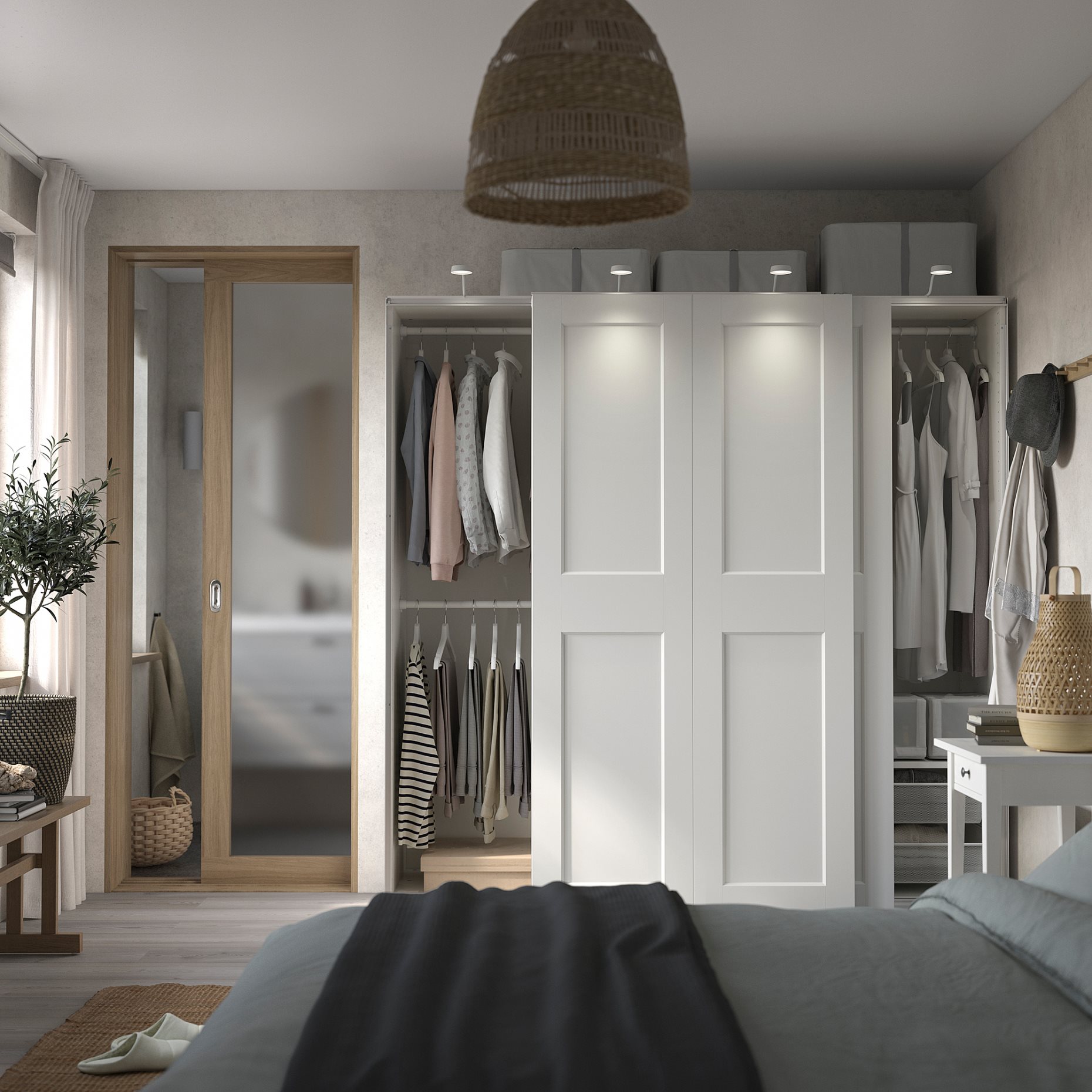 PAX/GRIMO, wardrobe combination, 200x66x201 cm, 695.028.48