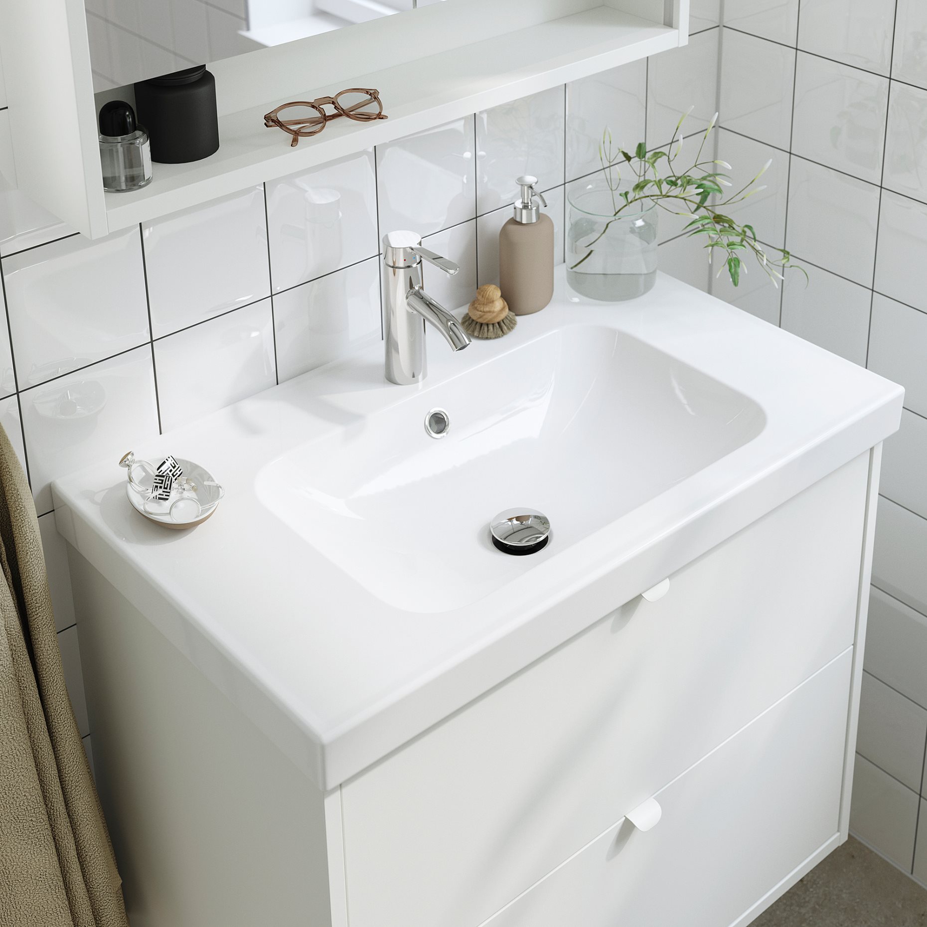 HAVBACK/ORRSJON, wash-stand with drawers/wash-basin/tap, 82x49x69 cm, 695.139.79