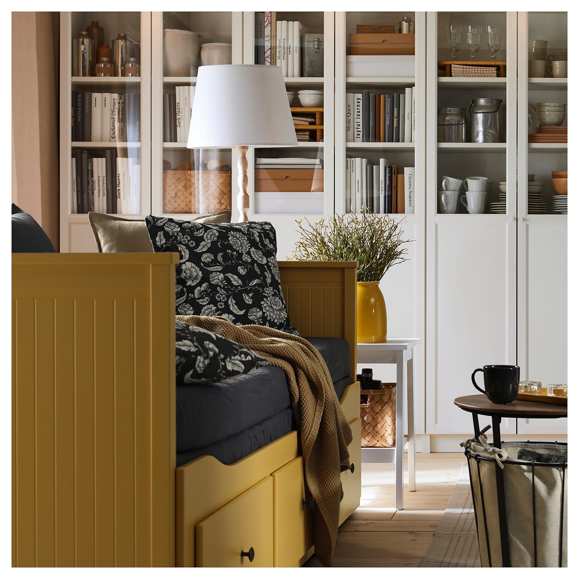 HEMNES, day-bed with 3 drawers/2 mattresses, 80x200 cm, 695.598.68