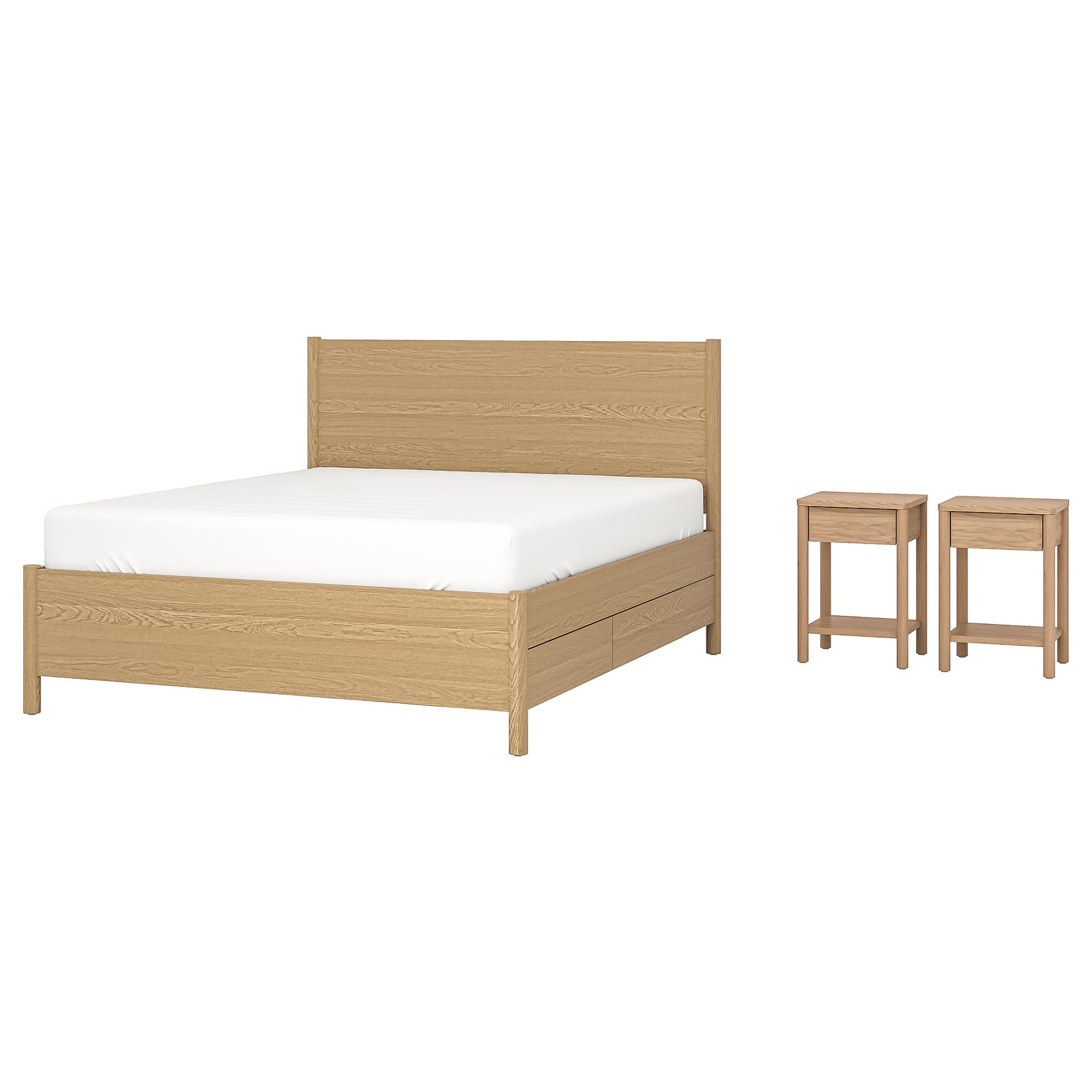 TONSTAD, bedroom furniture including bed storage set of 3, 180x200 cm, 695.775.51