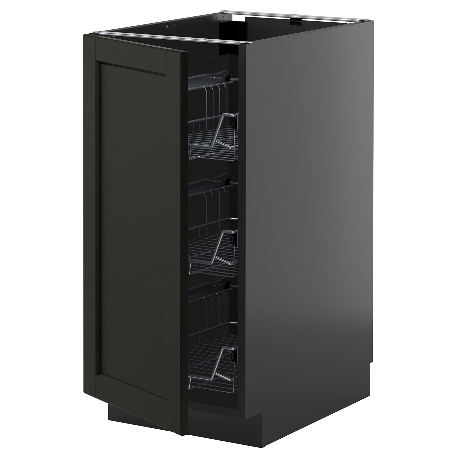 METOD, base cabinet with wire baskets, 40x60 cm, 695.870.55