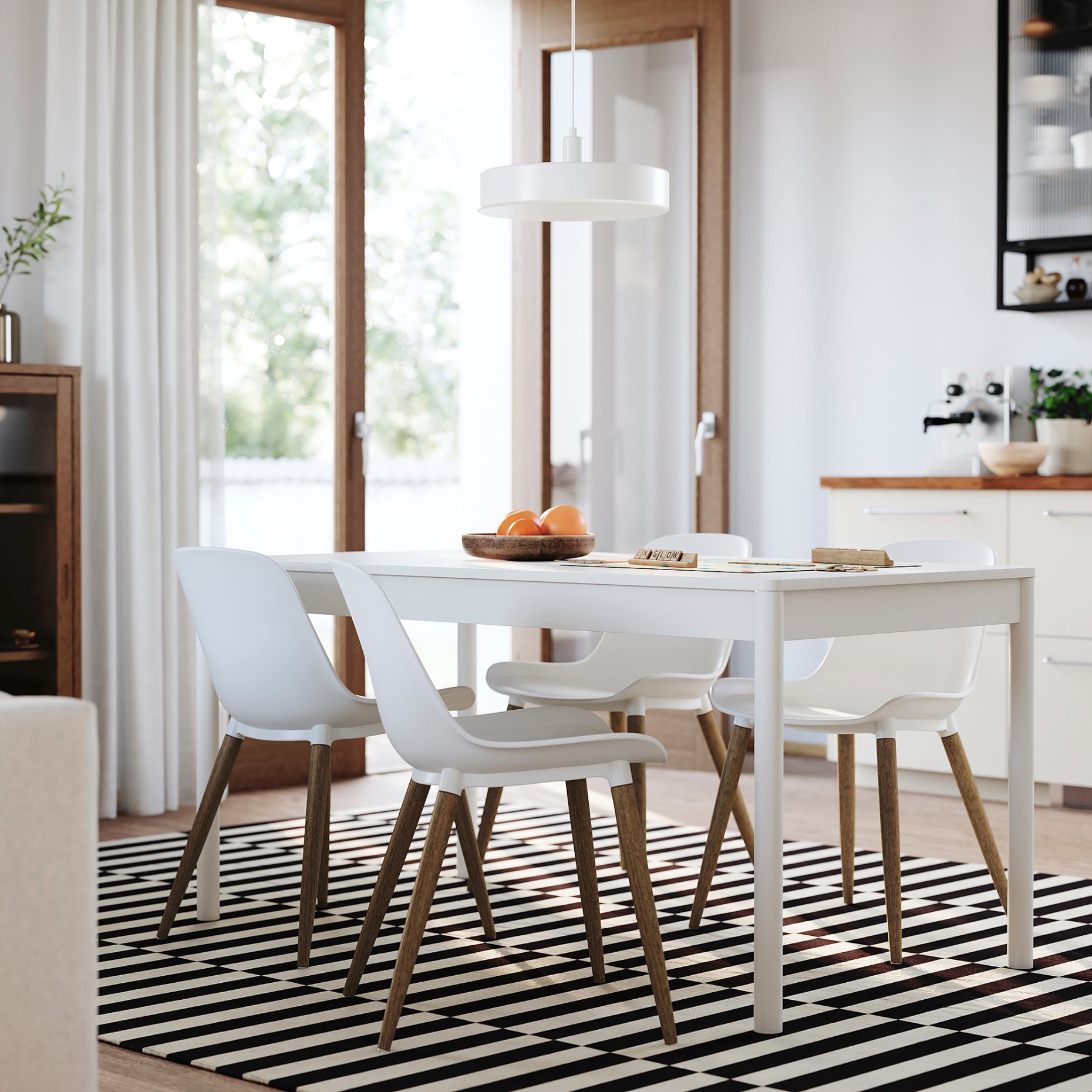 TONSTAD/GRÖNSTA, τραπέζι και 4 καρέκλες, 150x80 cm, 695.966.44