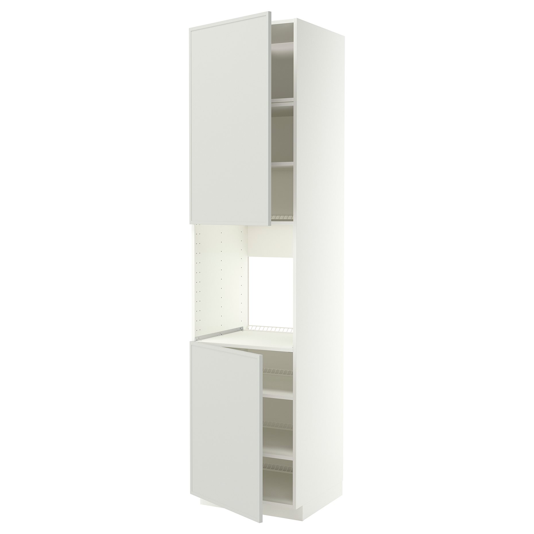 METOD, high cabinet for oven with 2 doors/shelves, 60x60x240 cm, 696.042.53