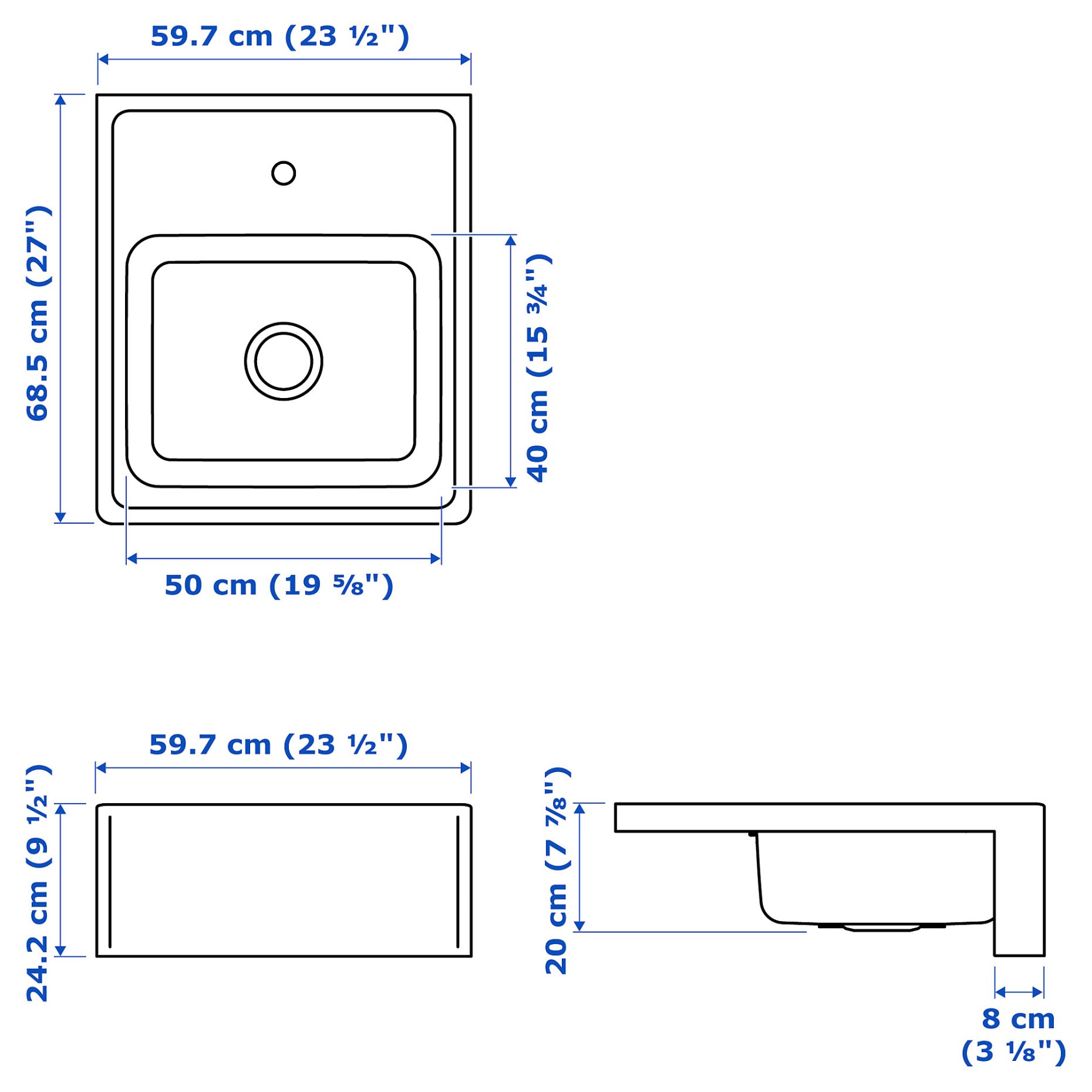 BREDSJÖN, νεροχύτης, 703.743.74