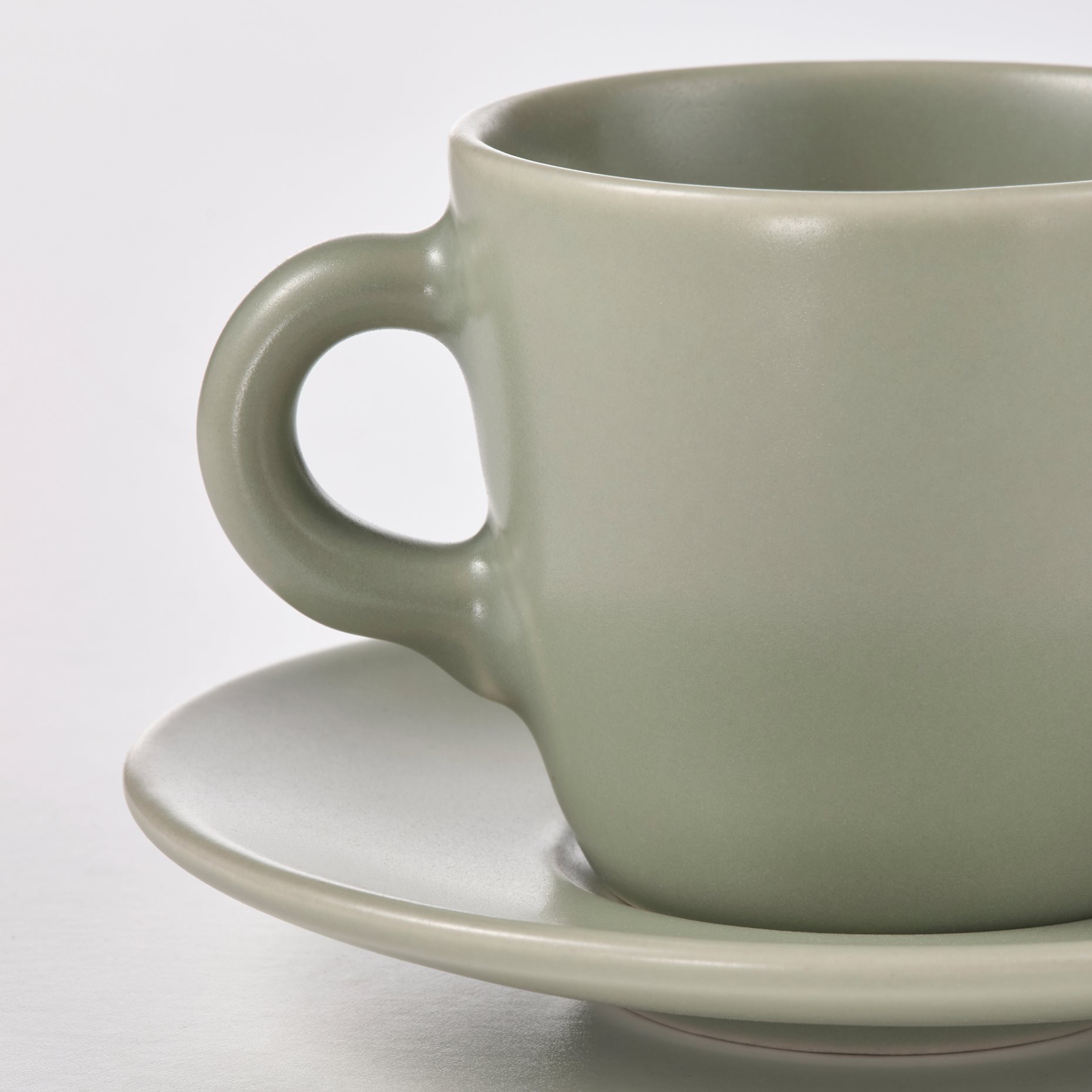 FÄRGKLAR, cup with saucer 4 pack, 7 cl, 704.781.83