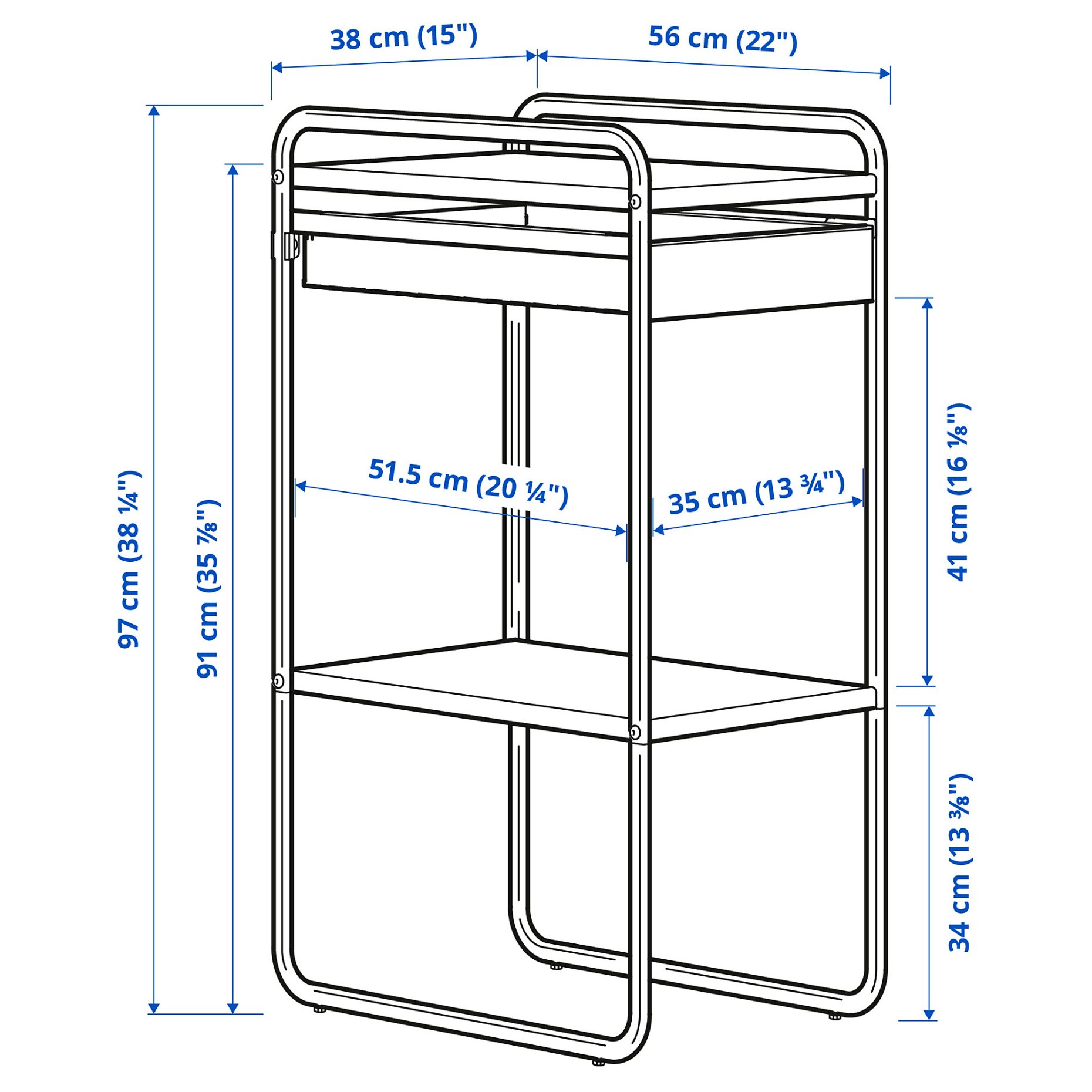 SUNNERSTA, storage unit, 56x38 cm, 705.002.78