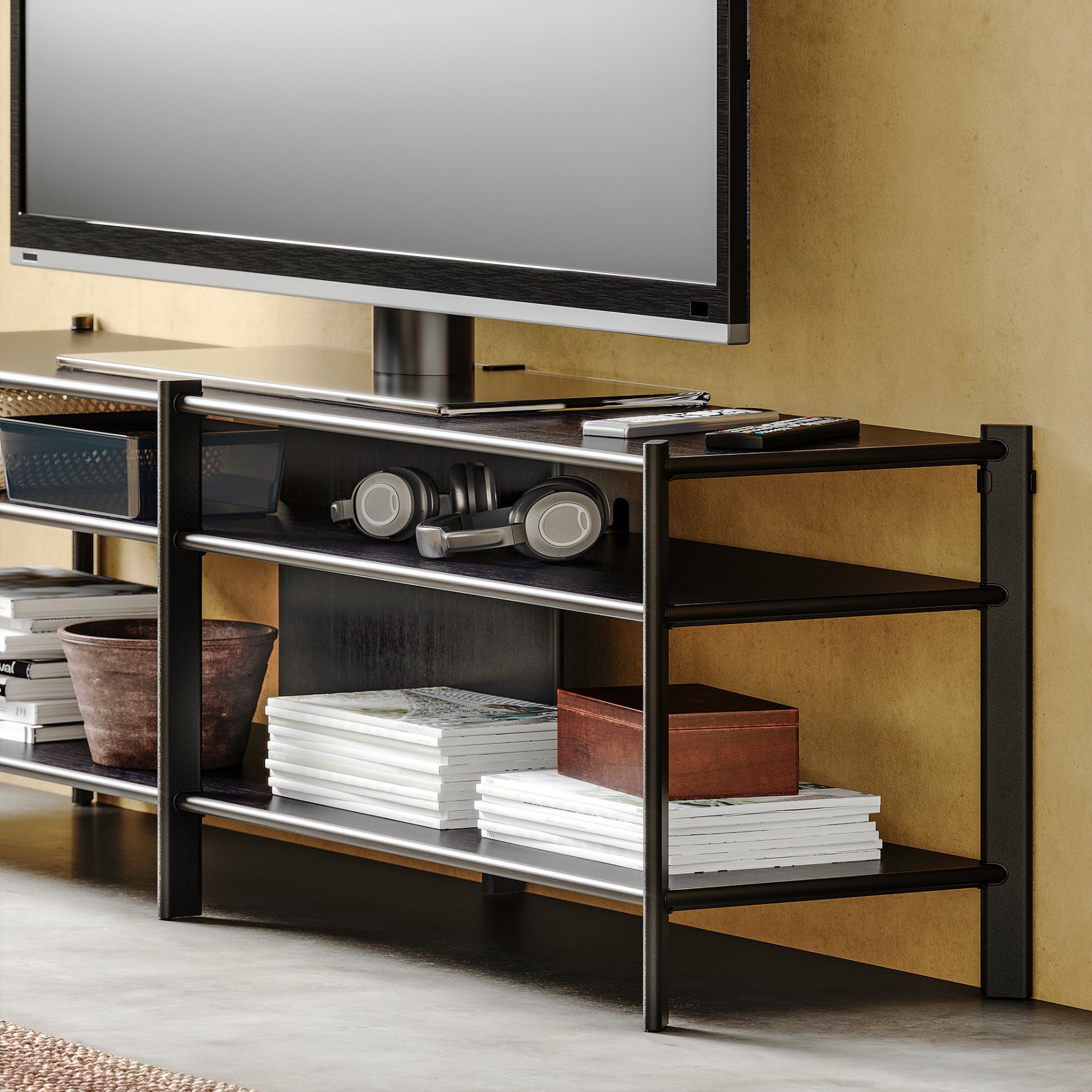 JÄTTESTA, TV bench, 160x40x49 cm, 705.089.34