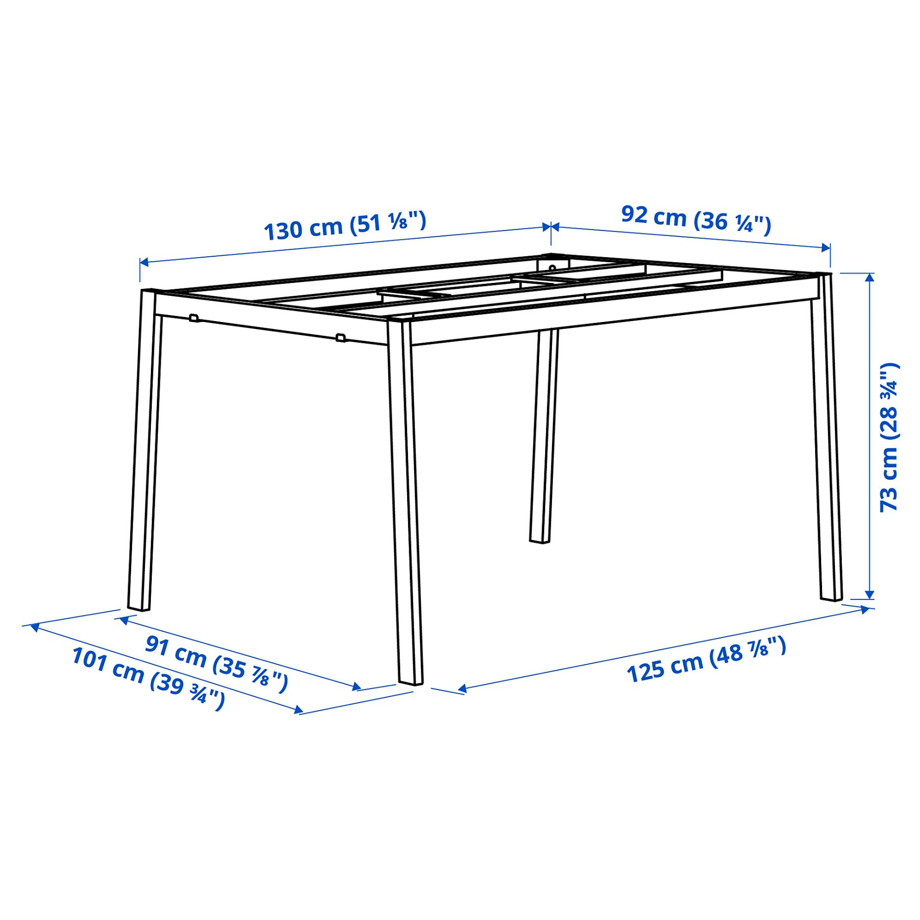 MITTZON, βάση για τραπέζι συνεδριάσεων, 140x108x73 cm, 705.445.26