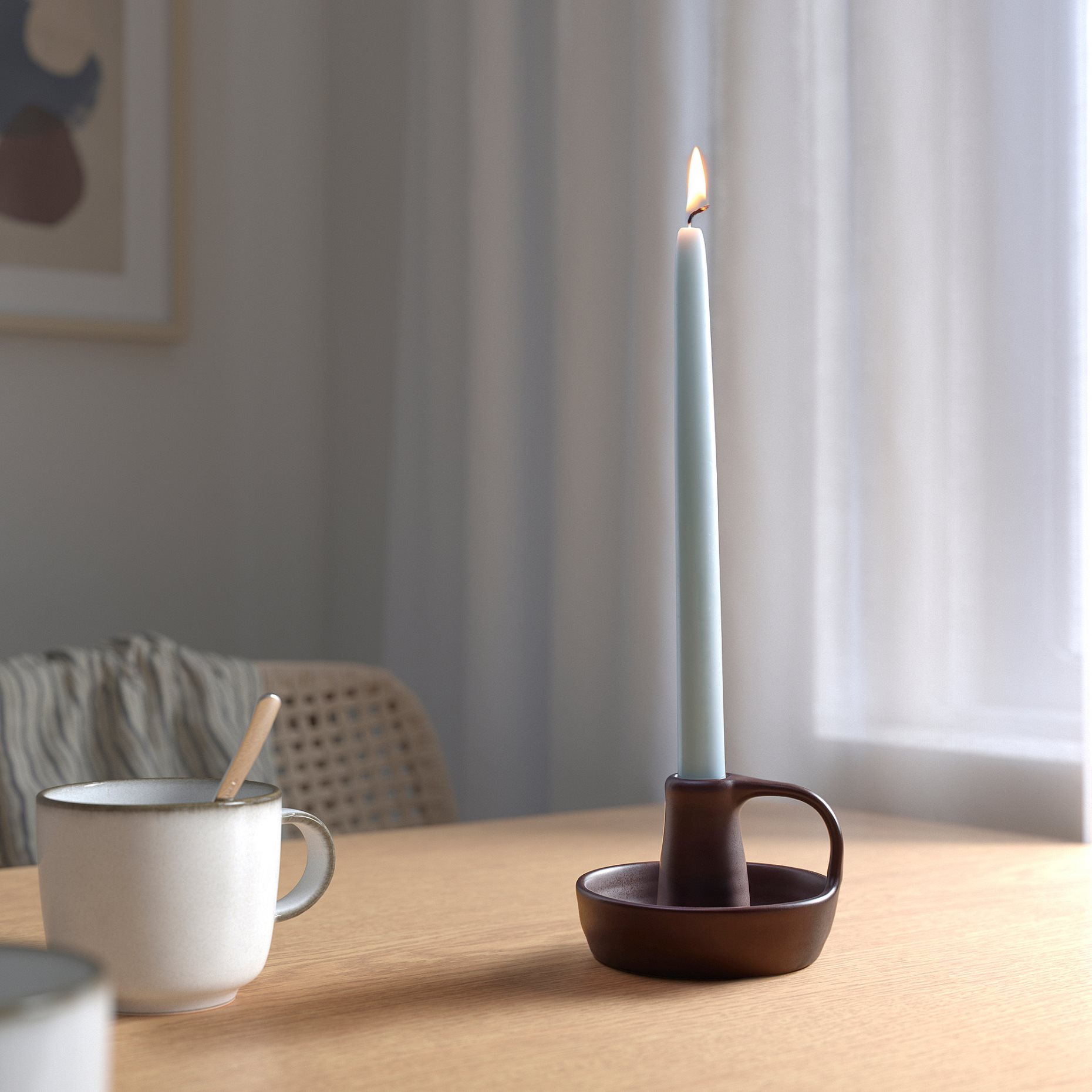 KLOKHET, unscented candle, 25 cm, 705.516.06