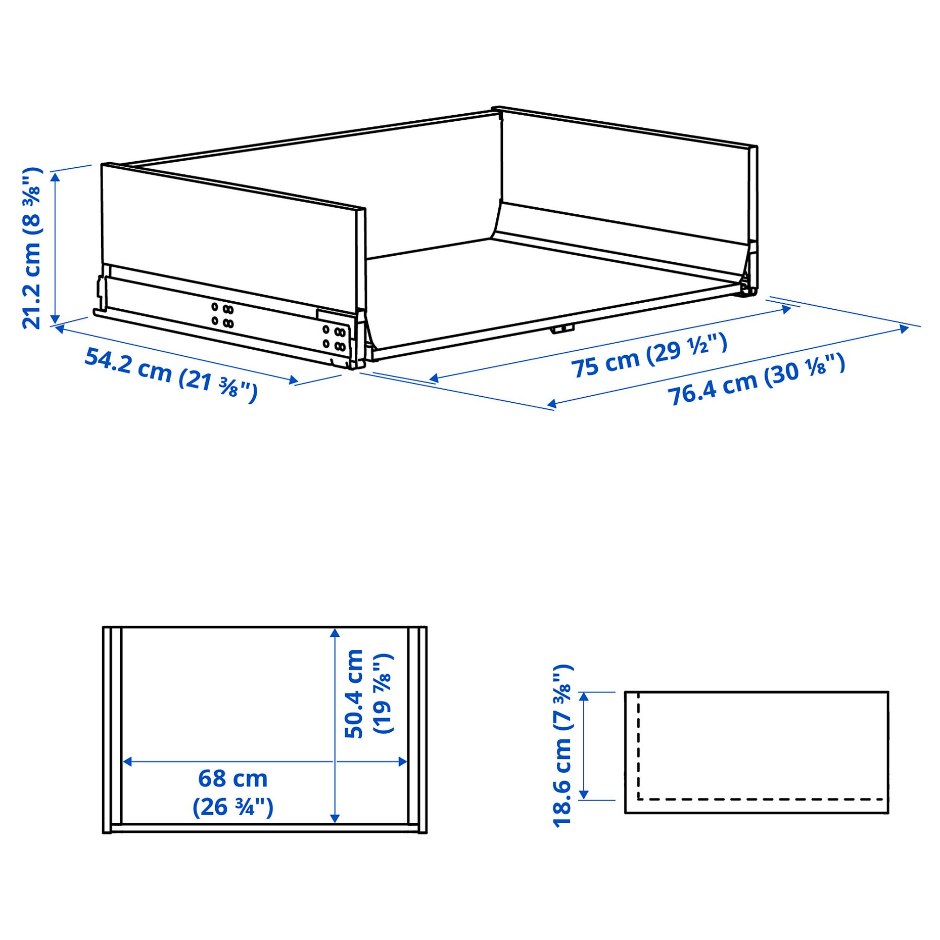 KNIVSHULT, συρτάρι ψηλό, 80x60 cm, 706.006.64