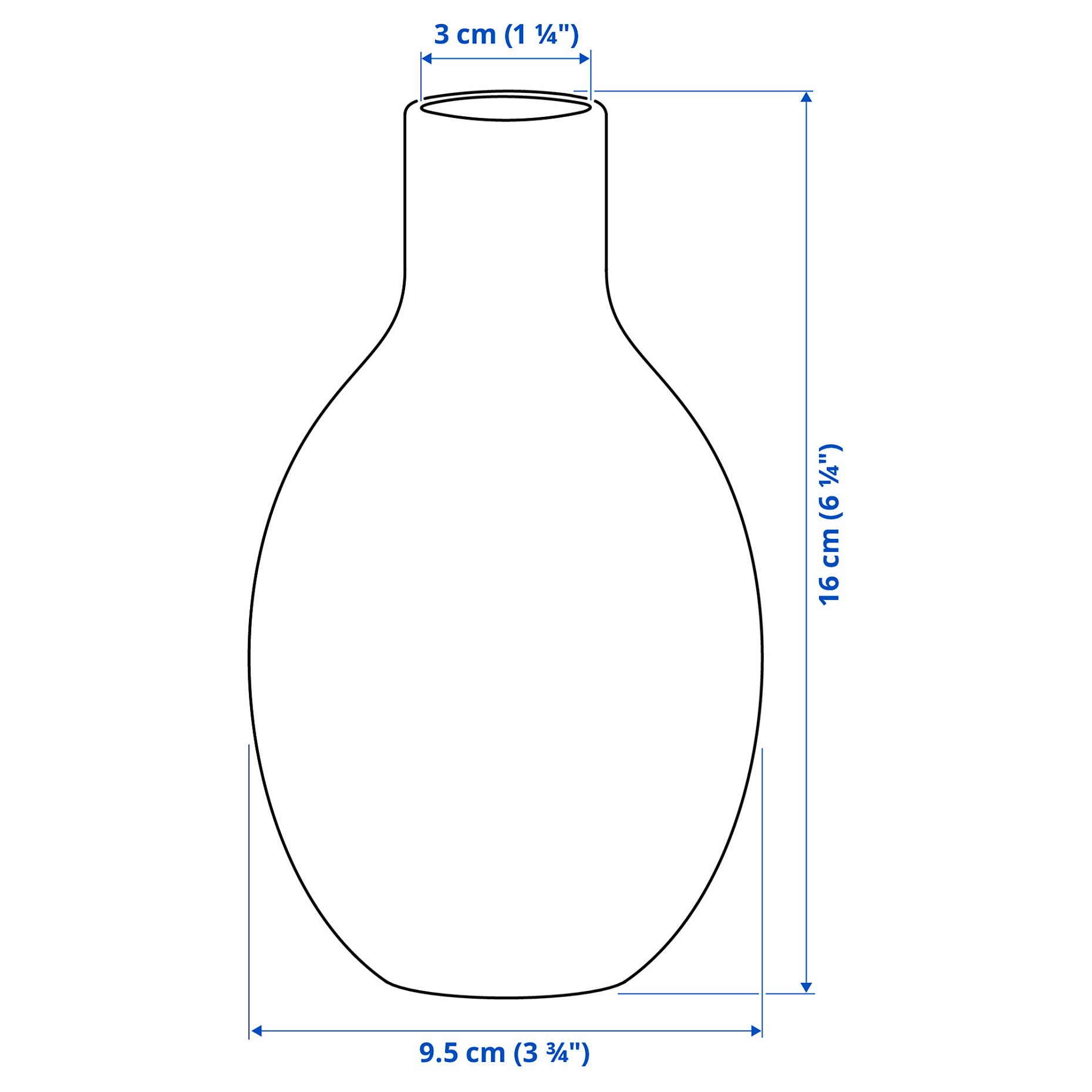 BLODBJÖRK, vase, 16 cm, 706.072.98