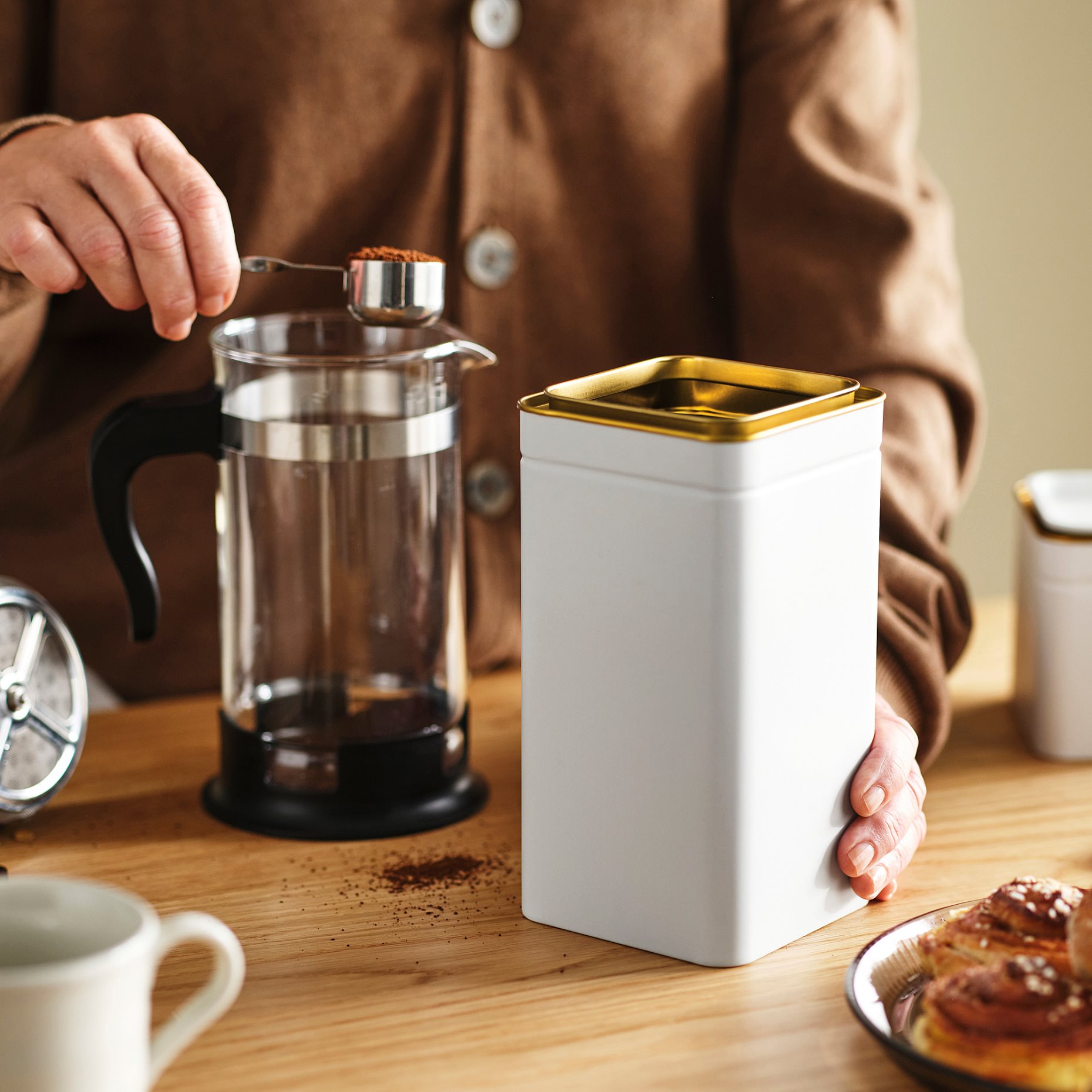 BLOMNING, δοχείο με καπάκι για καφέ/τσάι, 10x10x20 cm, 706.090.23