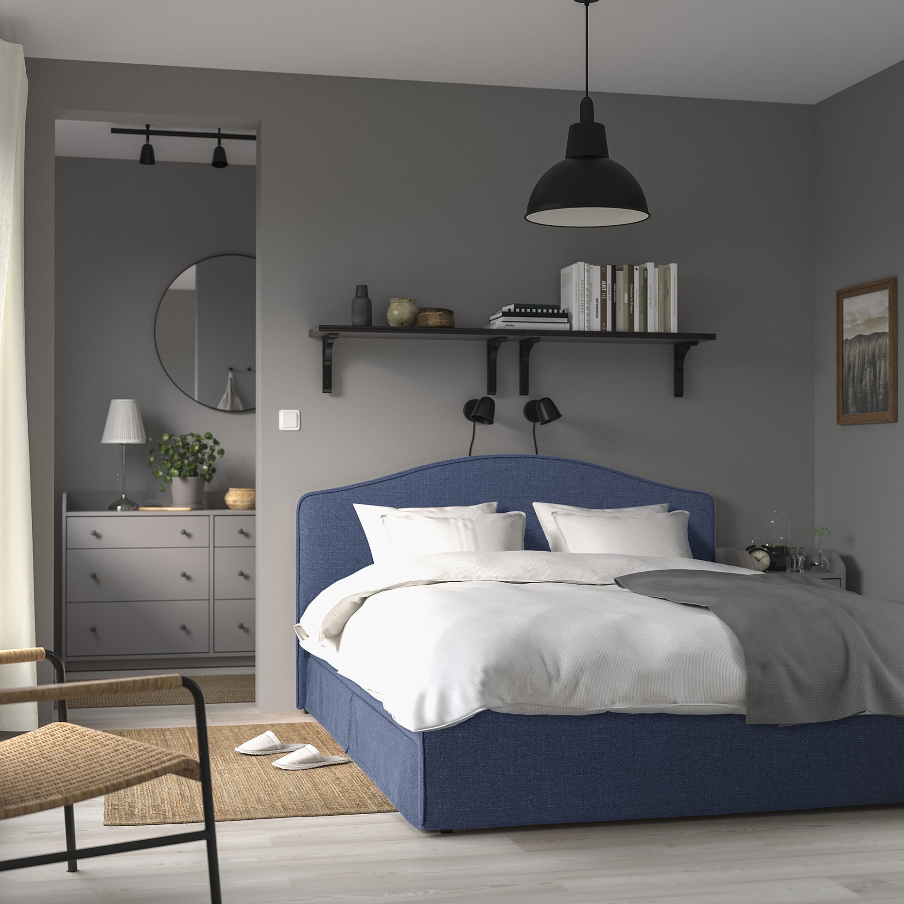 RAMNEFJALL, cover bed frame, 140x200 cm, 706.192.39