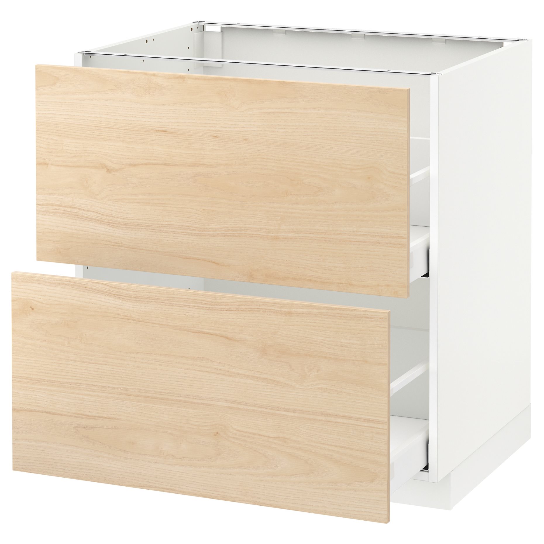 METOD/MAXIMERA, base cabinet 2 fronts/2 high drawers, 792.160.97