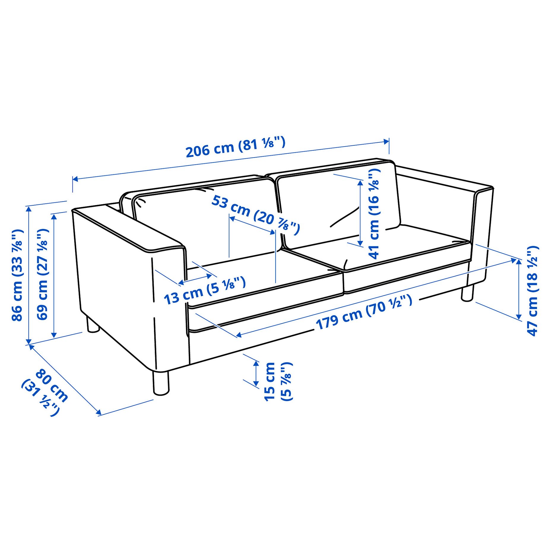 PÄRUP, 3-seat sofa, 793.894.65