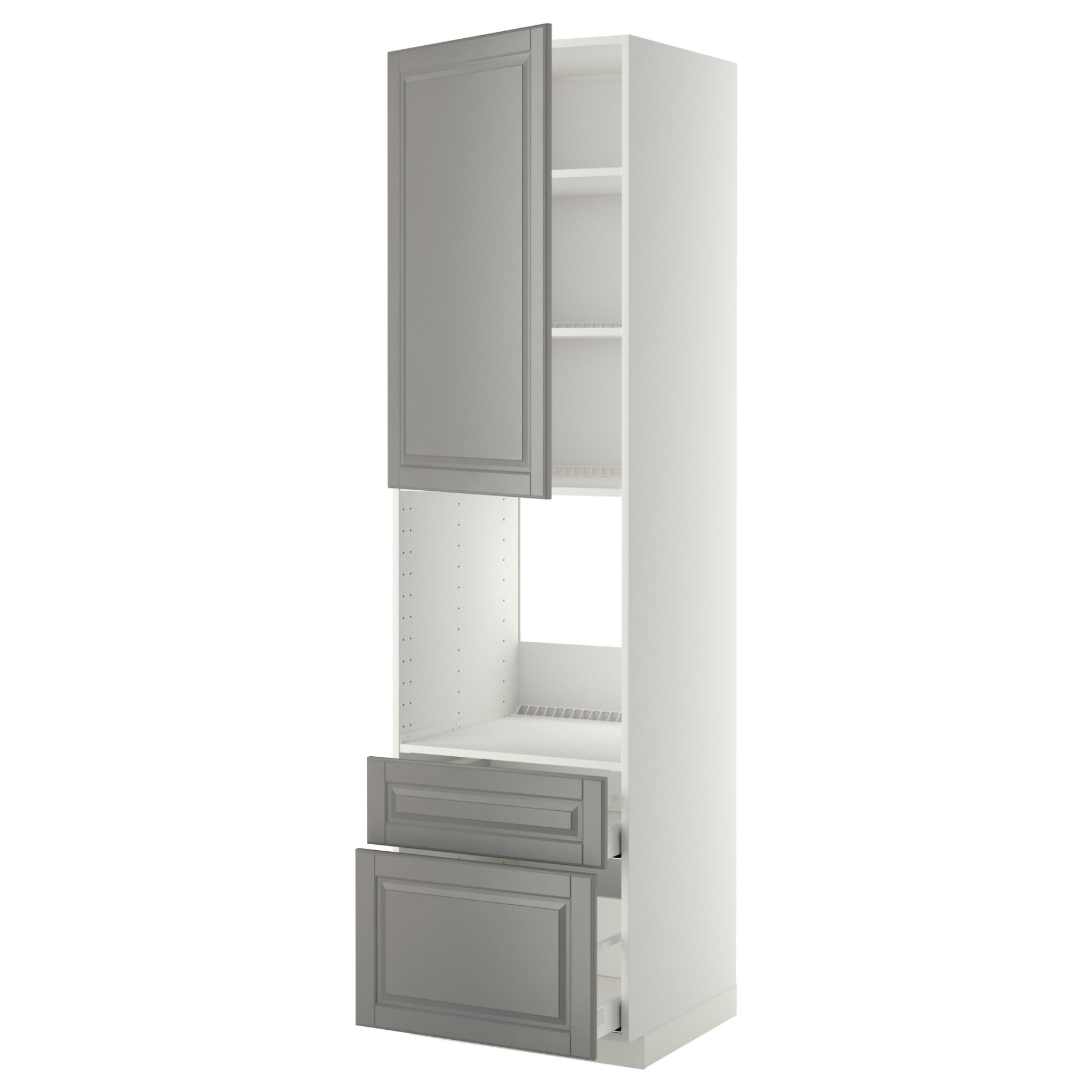 METOD, high cabinet for oven with door/2 drawers, 60x60x220 cm, 794.673.78