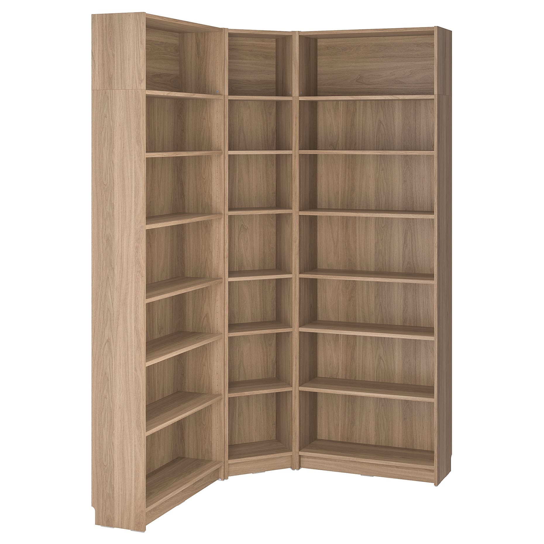 BILLY, bookcase corner combination with height extension units, 136/136x28x237 cm, 794.835.52