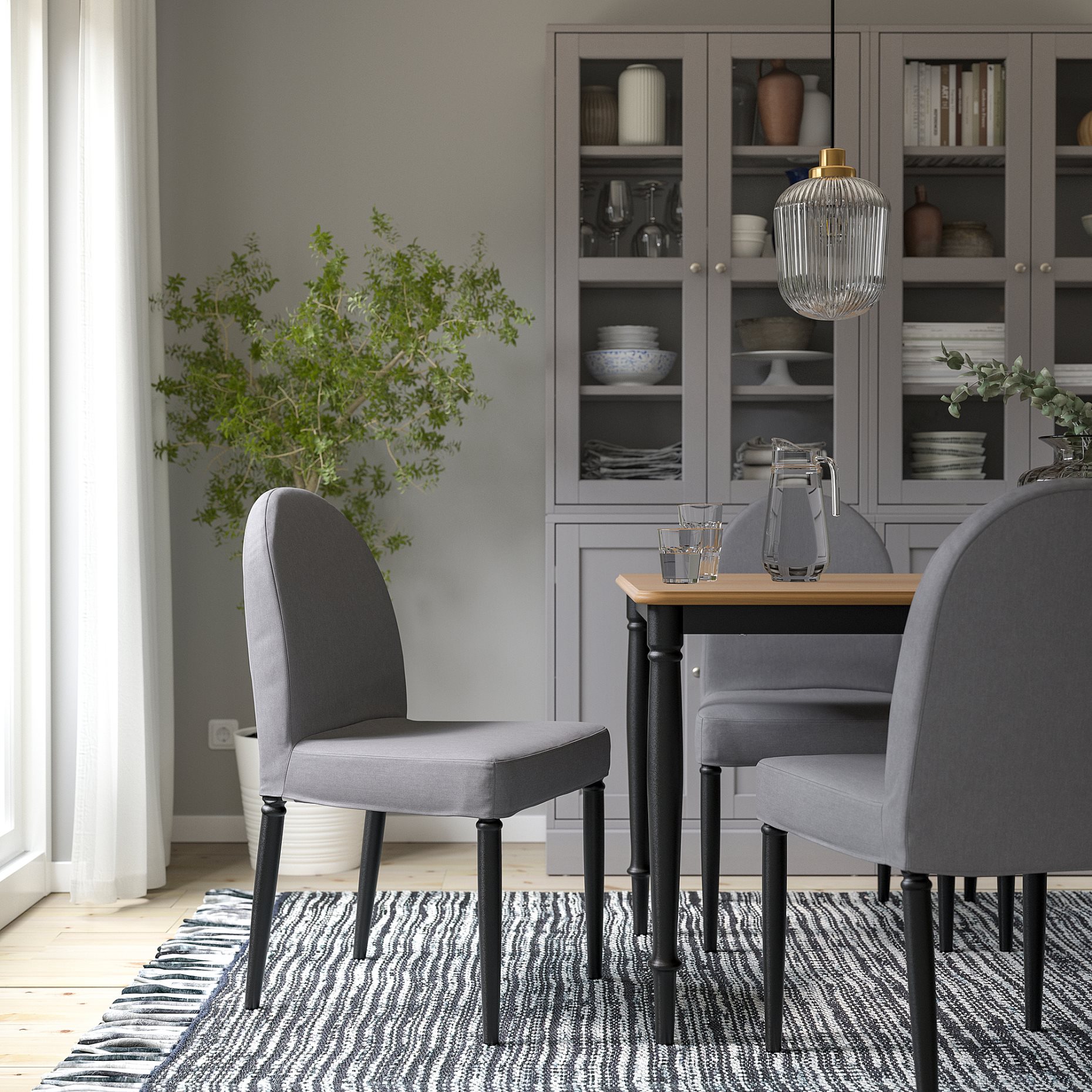 DANDERYD/DANDERYD, τραπέζι και 4 καρέκλες, 130x80 cm, 794.839.48