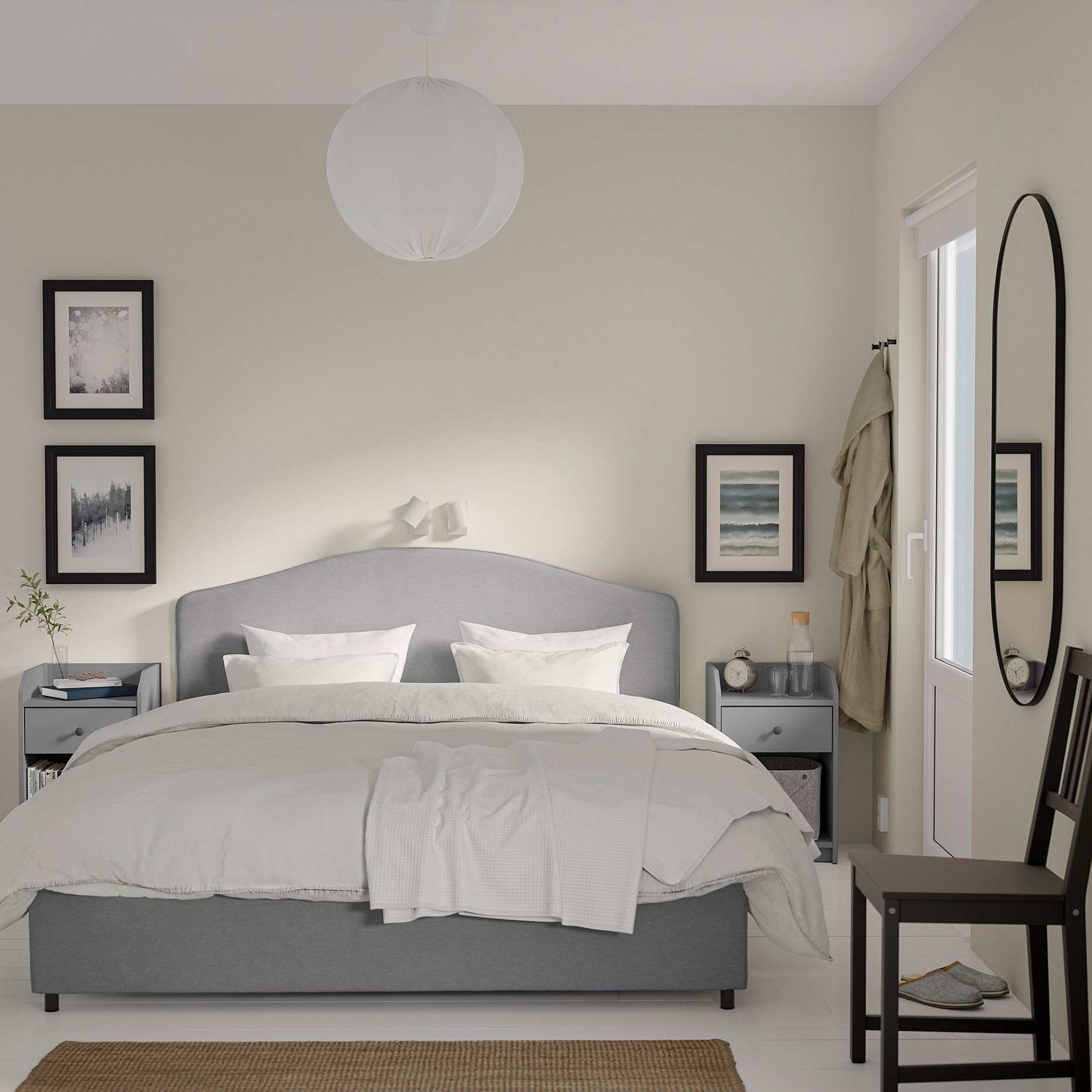 HAUGA, bedroom furniture/set of 3, 140x200 cm, 794.859.85