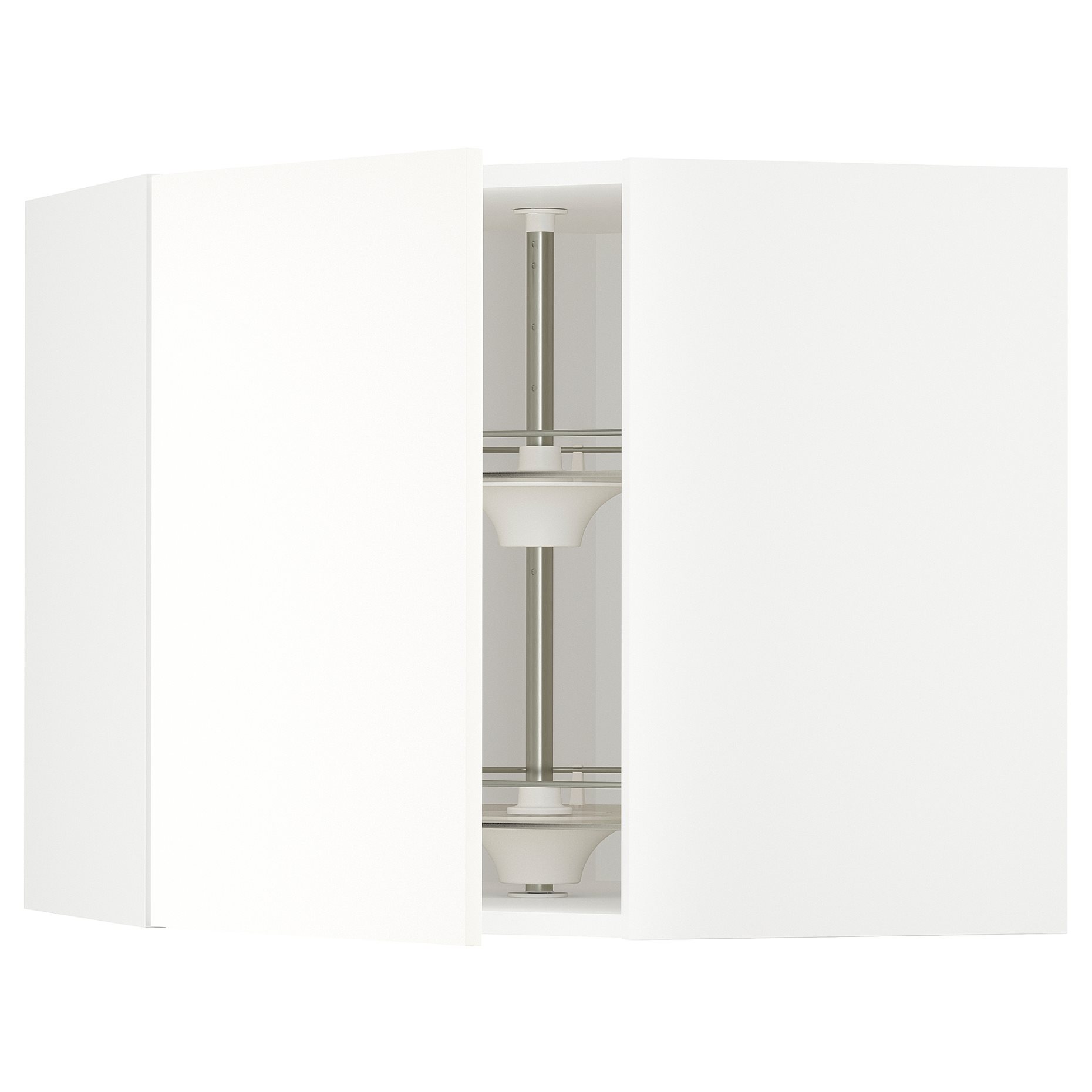 METOD, corner wall cabinet with carousel, 68x60 cm, 795.073.98